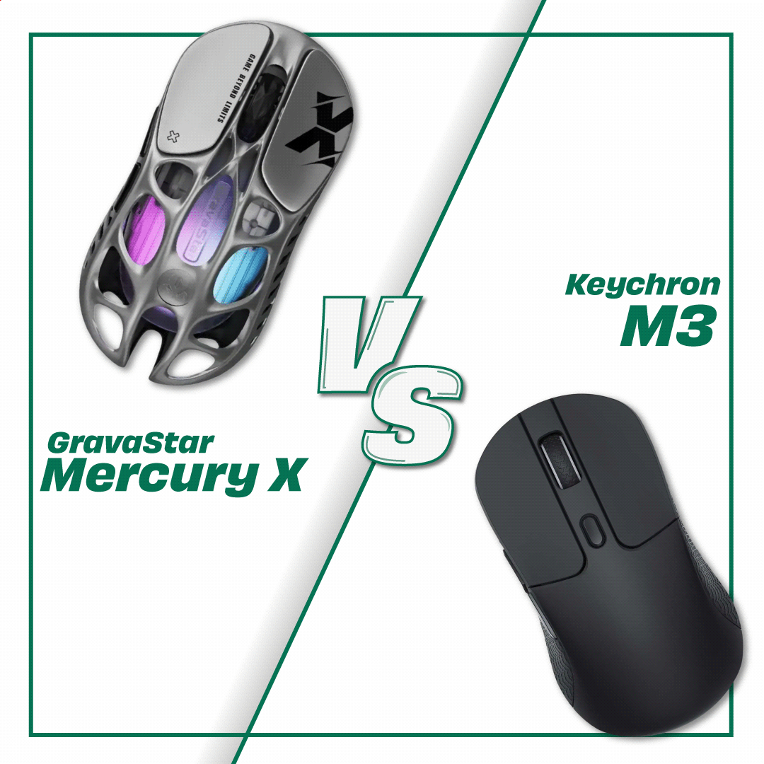 GravaStar Mercury X vs Keychron M3 - porównanie bezprzewodowych myszek