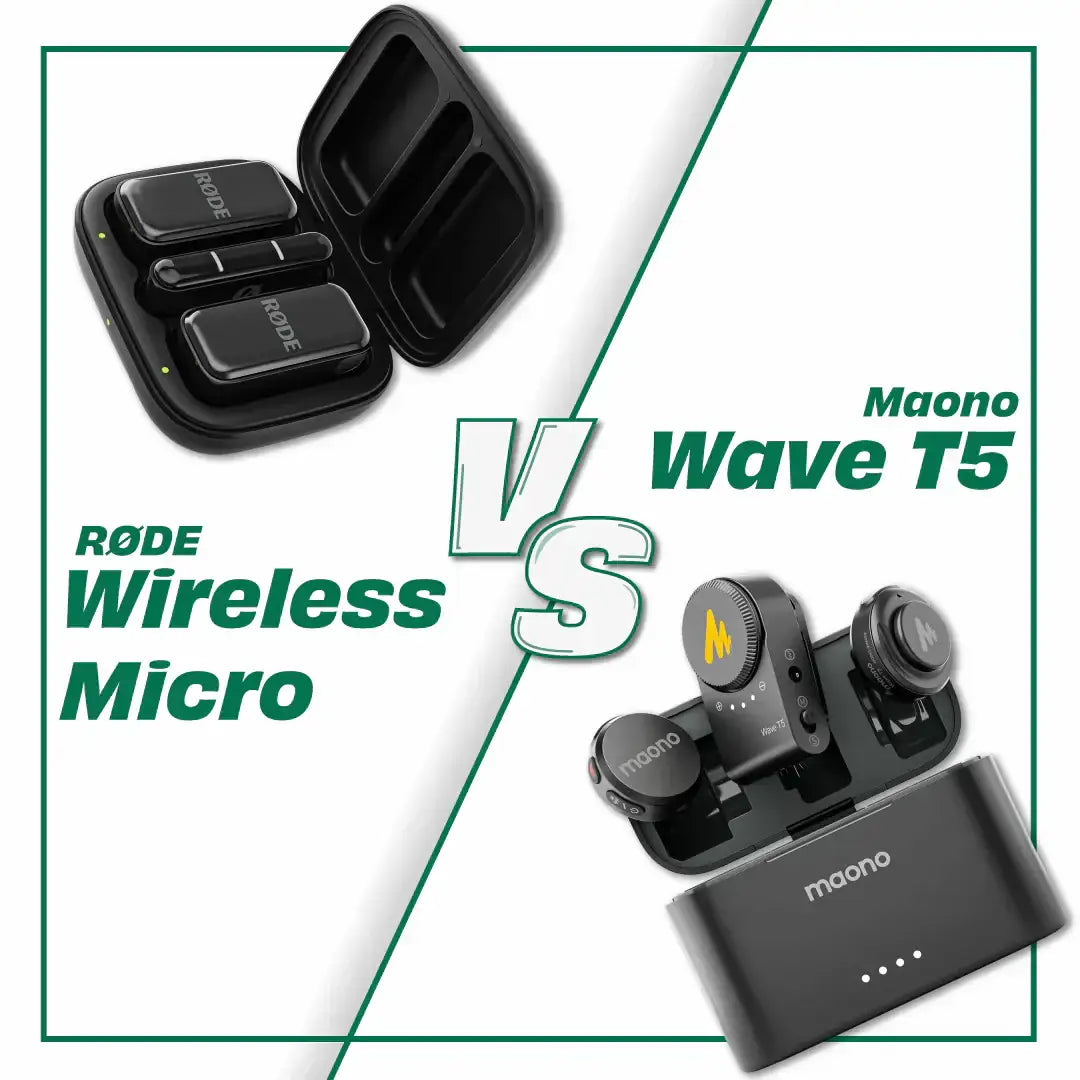 Maono Wave T5 vs RODE Wireless Micro - porównanie bezprzewodowych mikrofonów