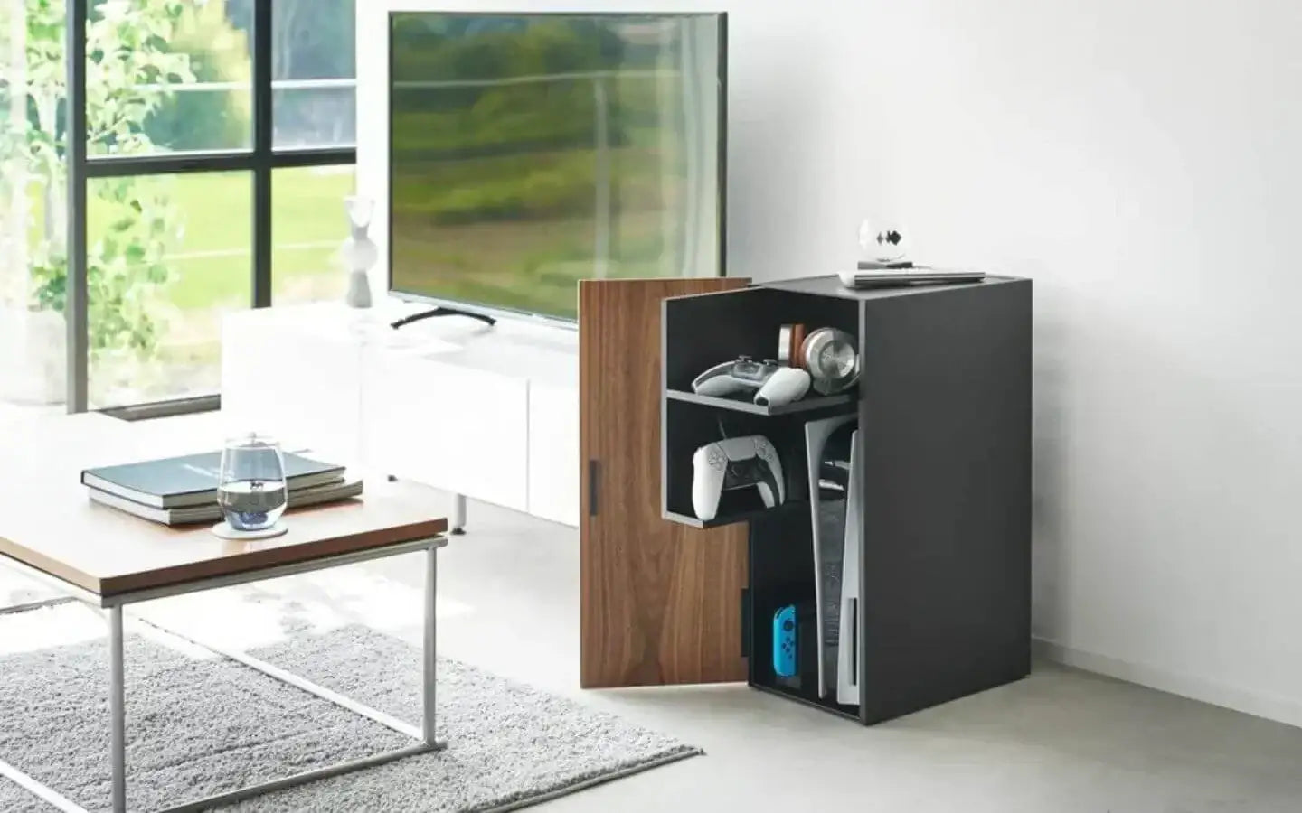 Szafka na playstation od Yamazaki Home, czyli must have dla każdego gracza!