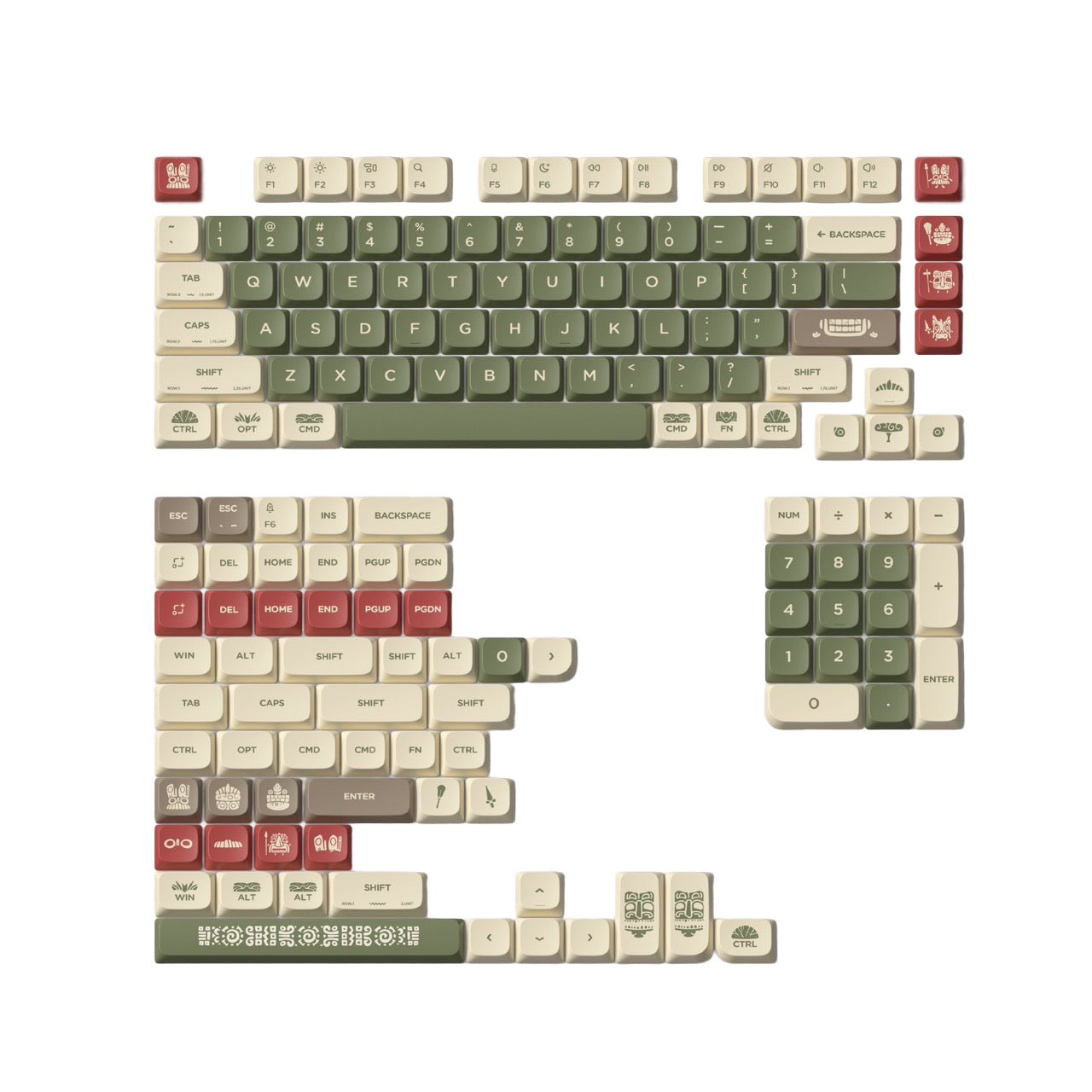 NuPhy - Carved Prairie nSA Dye-sub PBT Keycaps