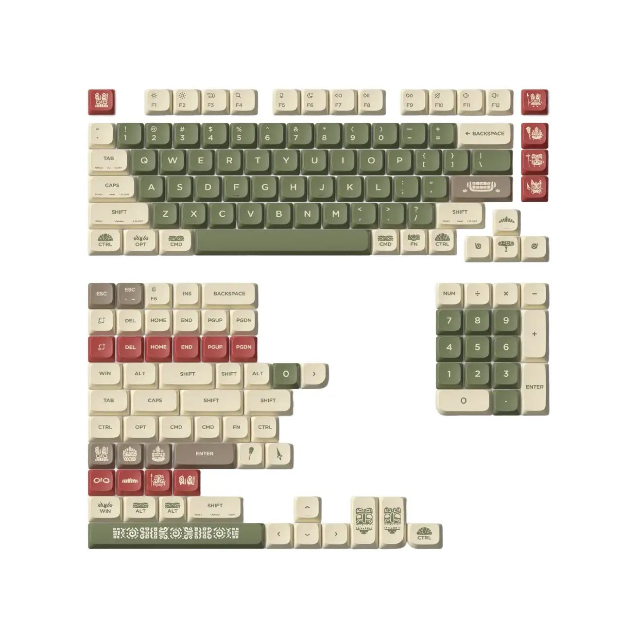 NuPhy - Carved Prairie nSA Dye-sub PBT Keycaps