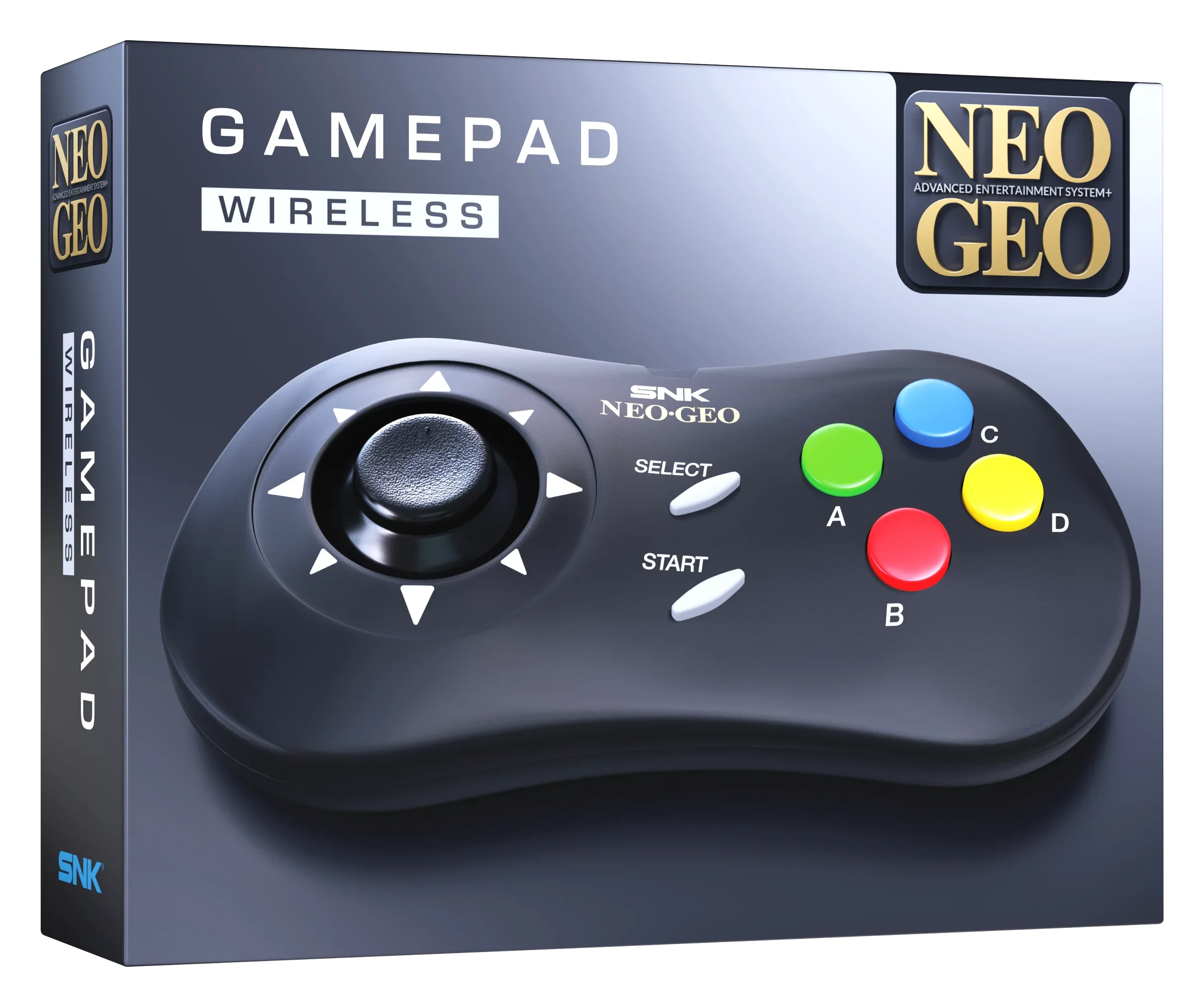 Bezprzewodowy gamepad SNK Neo Geo z klasycznymi przyciskami i dżojstikiem