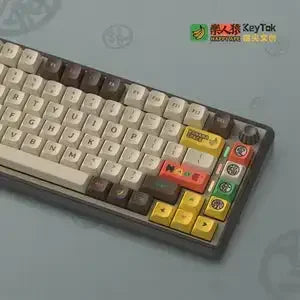 Klawiatura mechaniczna z kolorowymi keycapami idealna do biura i desk setupu