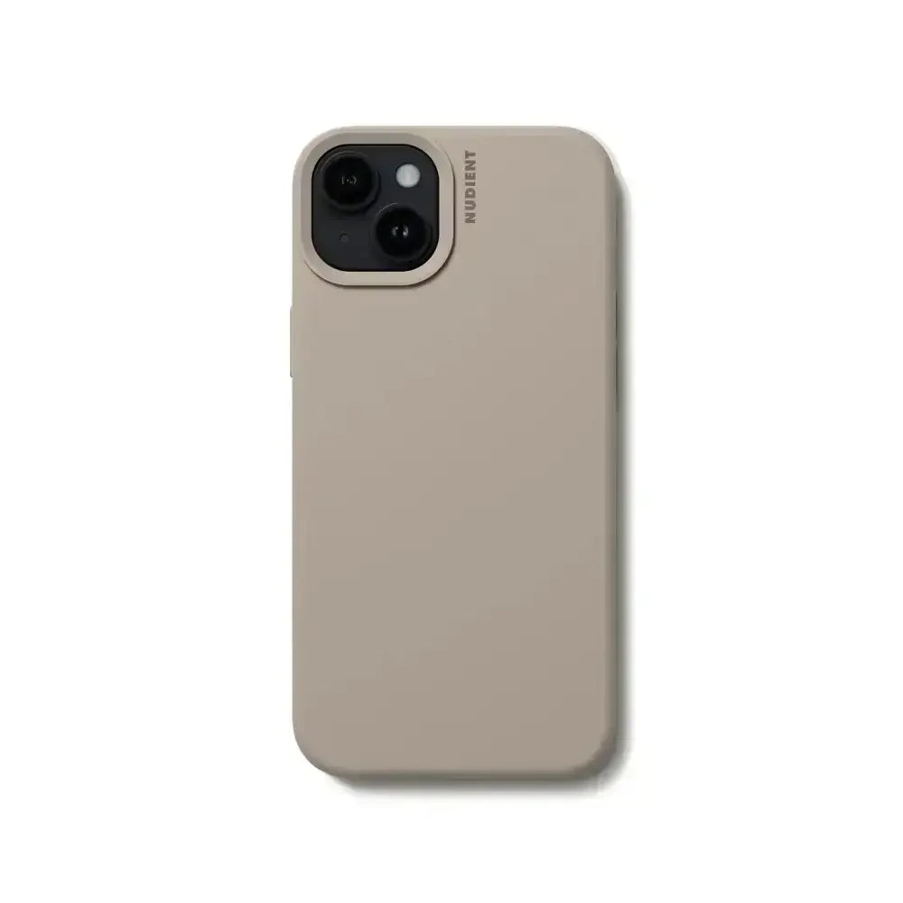 Beżowe etui ochronne do smartfona, minimalistyczny design, akcesoria biurowe