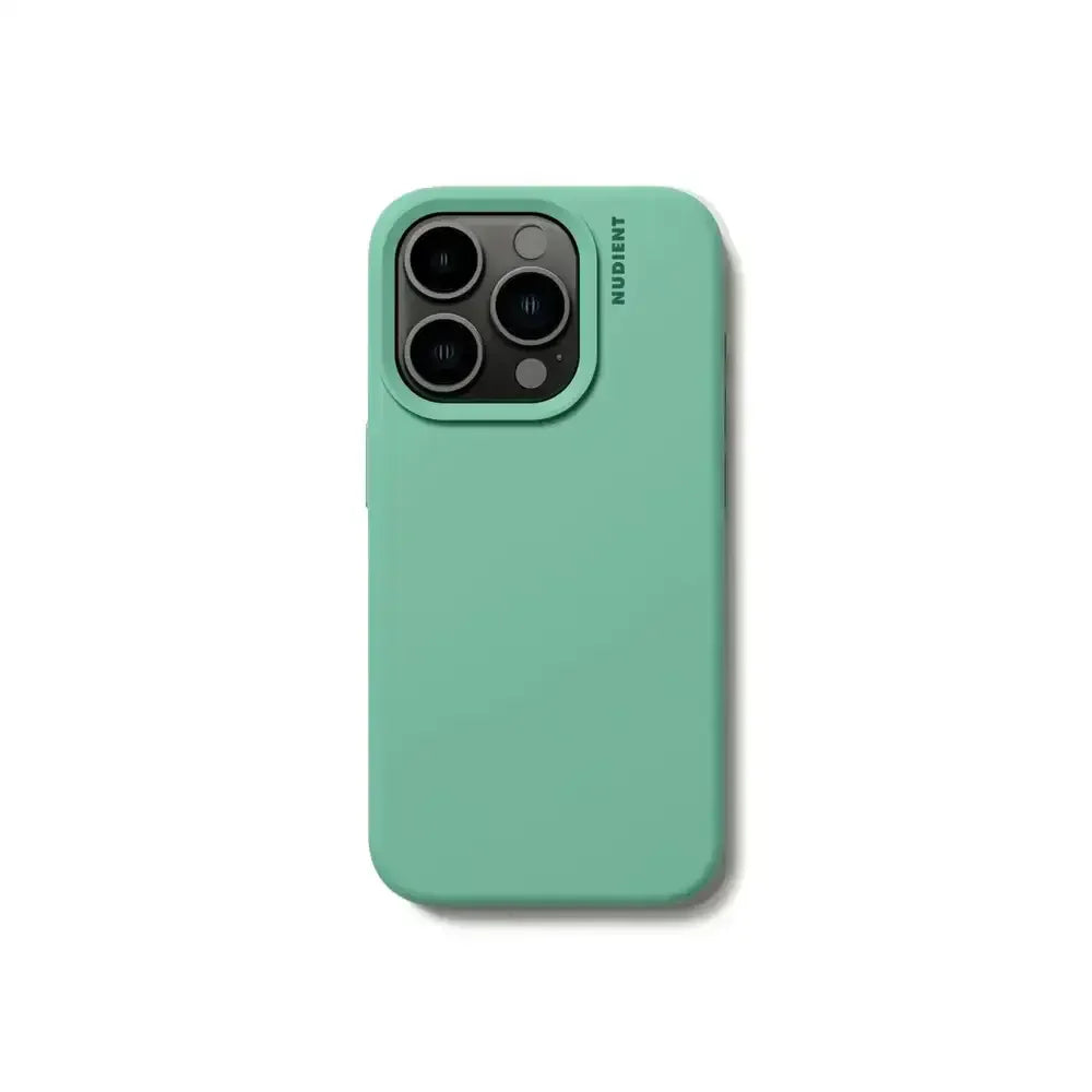 Miętowe etui ochronne na smartfon z trzema aparatami, minimalistyczny design