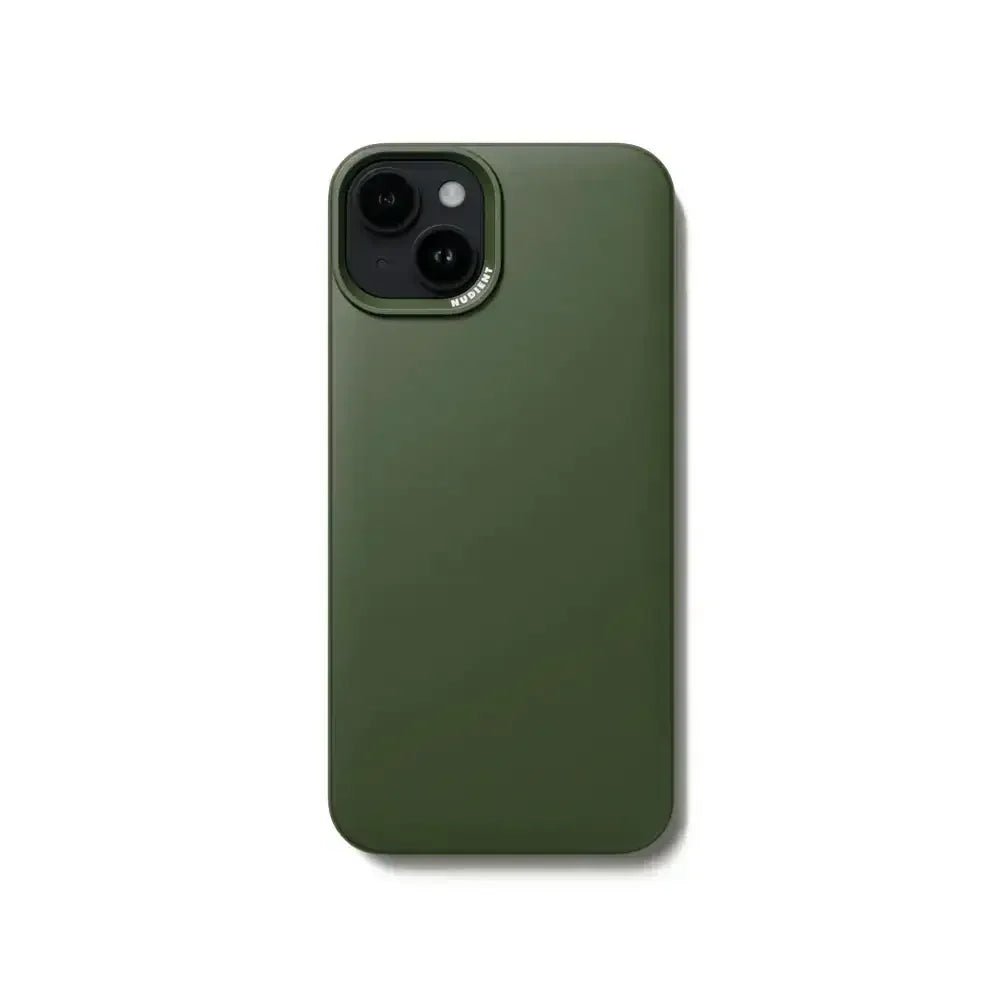 Zielone etui ochronne do smartfona, matowe wykończenie, akcesorium biurowe.