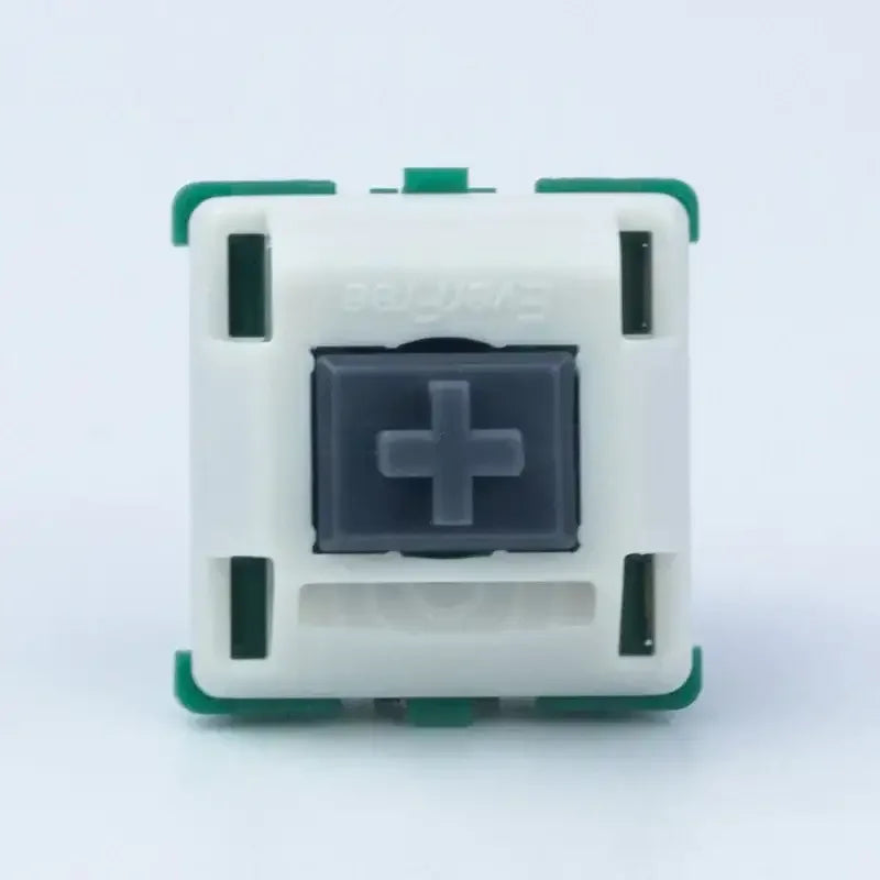 Switch mechaniczny do klawiatury, biało-zielony, detal, akcesoria biurowe