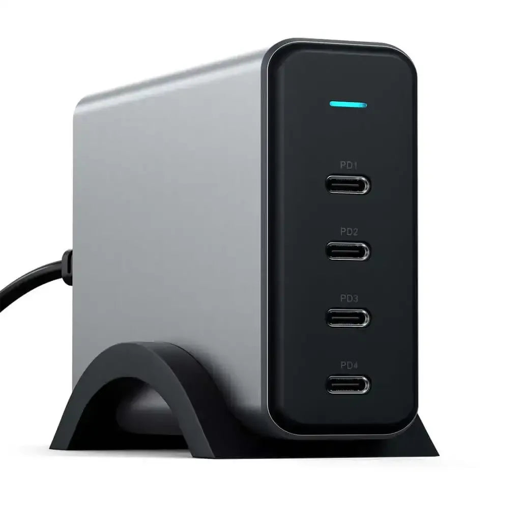 Ładowarka USB-C GaN 165W z czterema portami, do biura i home office, nowoczesny design