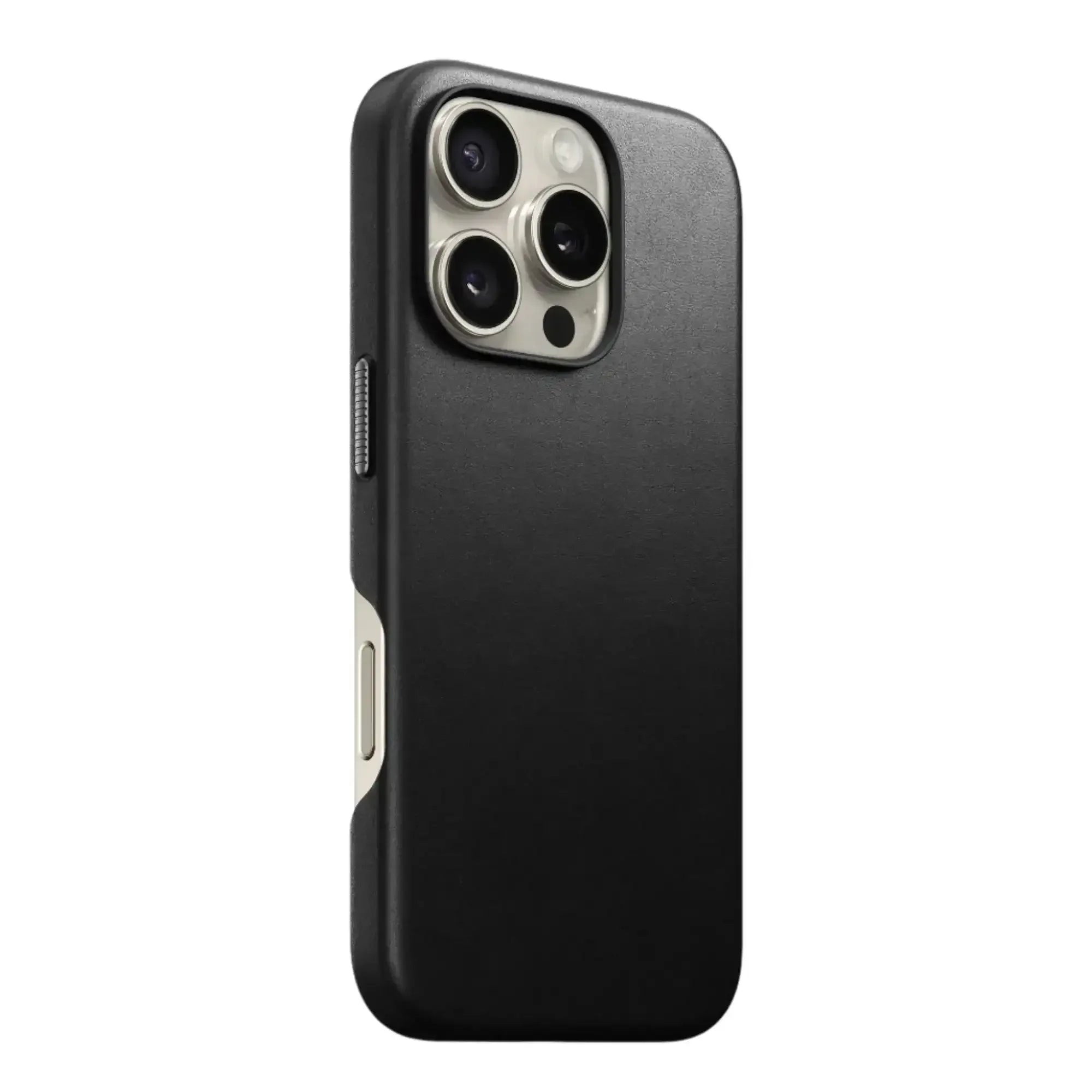Czarne etui ochronne na smartfona z trzema aparatami, minimalistyczny design