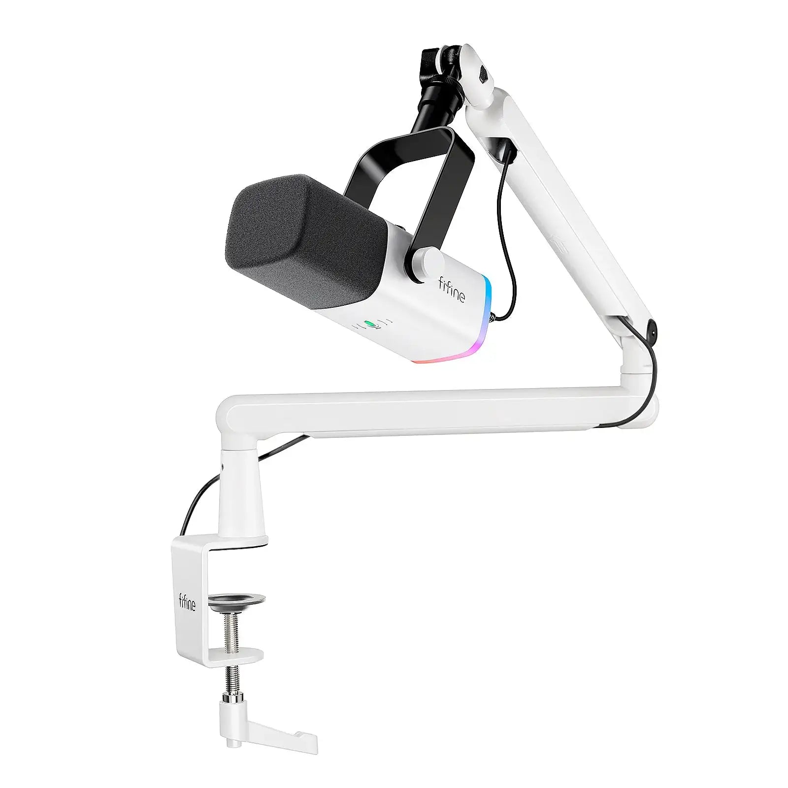 Fifine - AmpliGame - TAM8 Studio Dynamic Microphone With Boom Arm Stand - Studyjny Mikrofon Dynamiczny XLR/USB z Pantografem