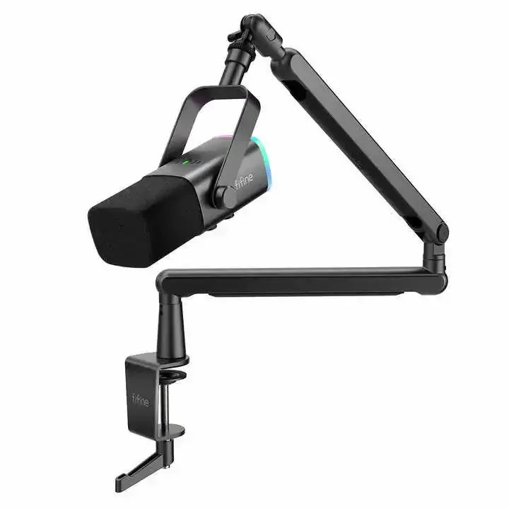 Fifine - AmpliGame - TAM8 Studio Dynamic Microphone With Boom Arm Stand - Studyjny Mikrofon Dynamiczny XLR/USB z Pantografem