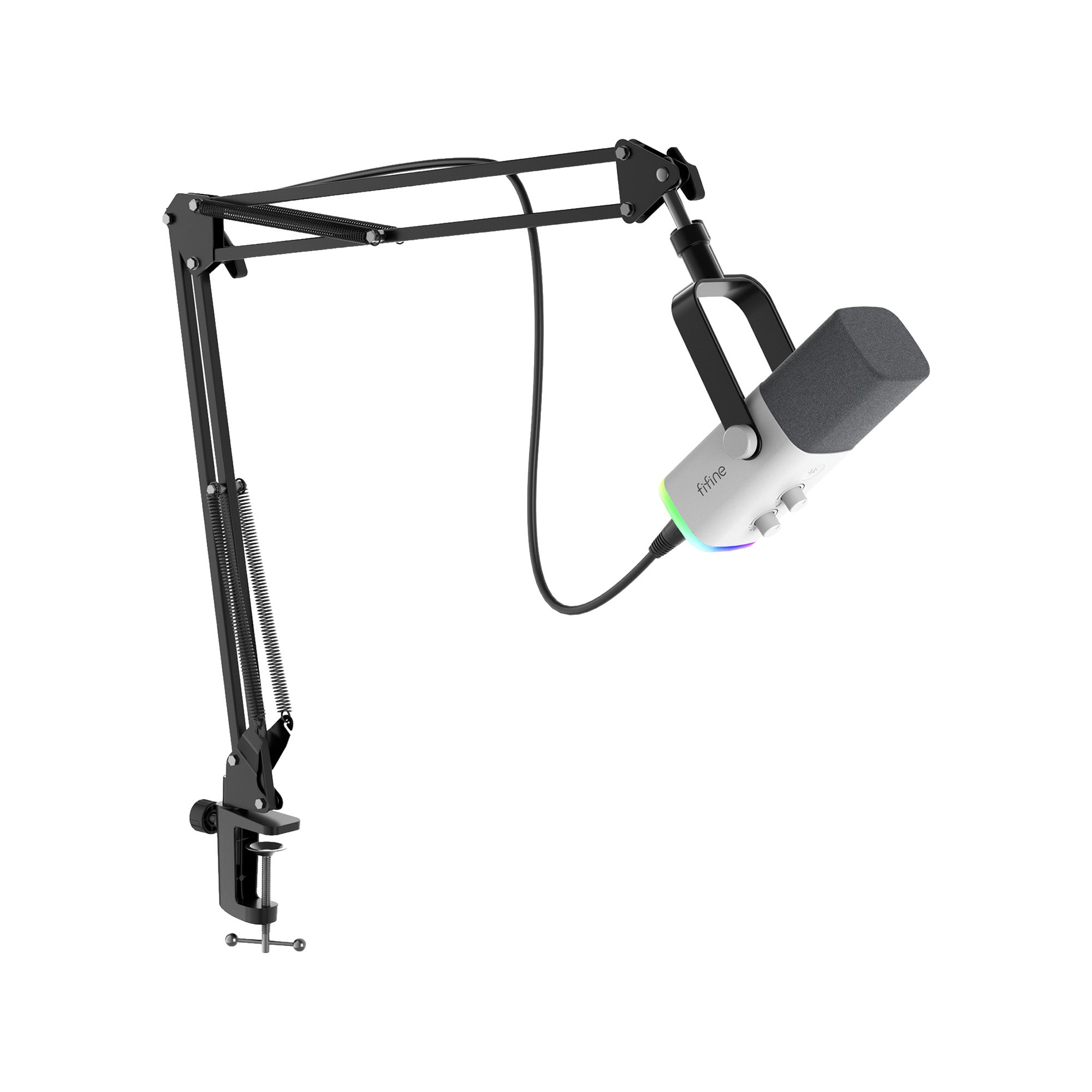 Fifine - AmpliGame - AM8T Studio Dynamic Microphone - Studyjny Mikrofon Dynamiczny XLR/USB z Pantografem