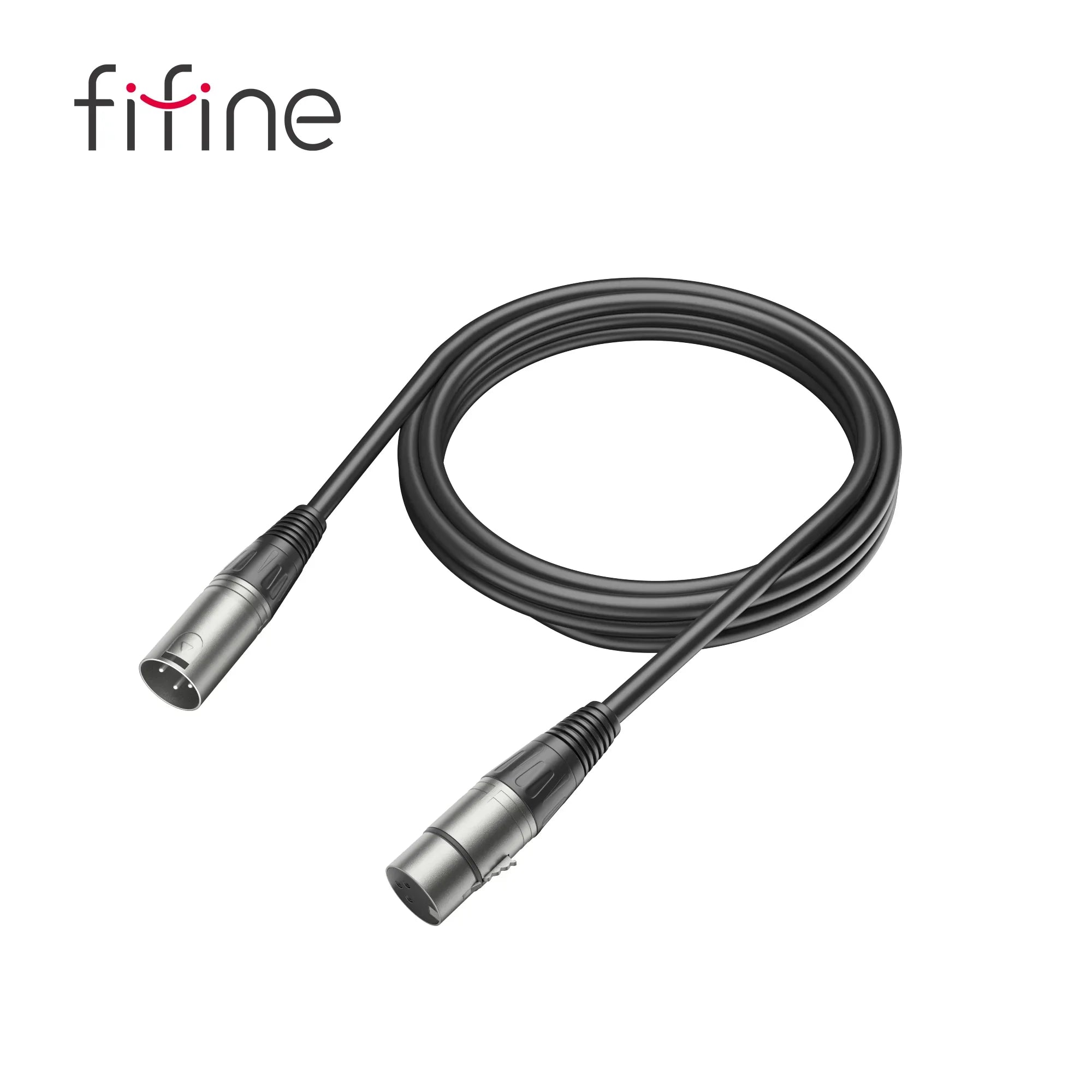 Czarny kabel XLR 3-pinowy do mikrofonu lub sprzętu audio, idealny do home office i desk setupu