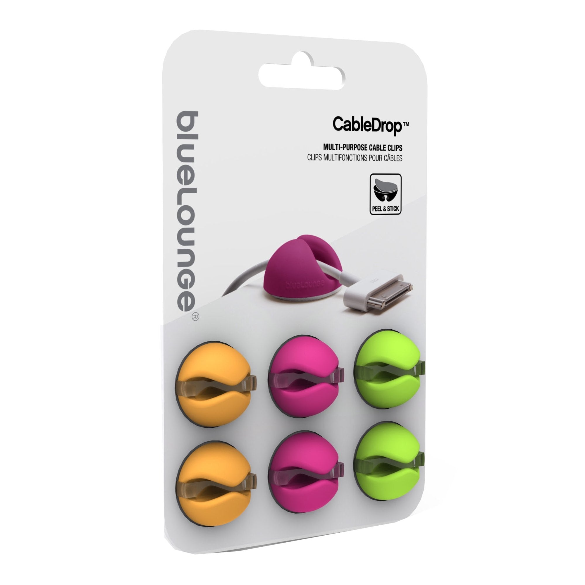 Uchwyt do kabli samoprzylepny - CableDrop - 6 szt.