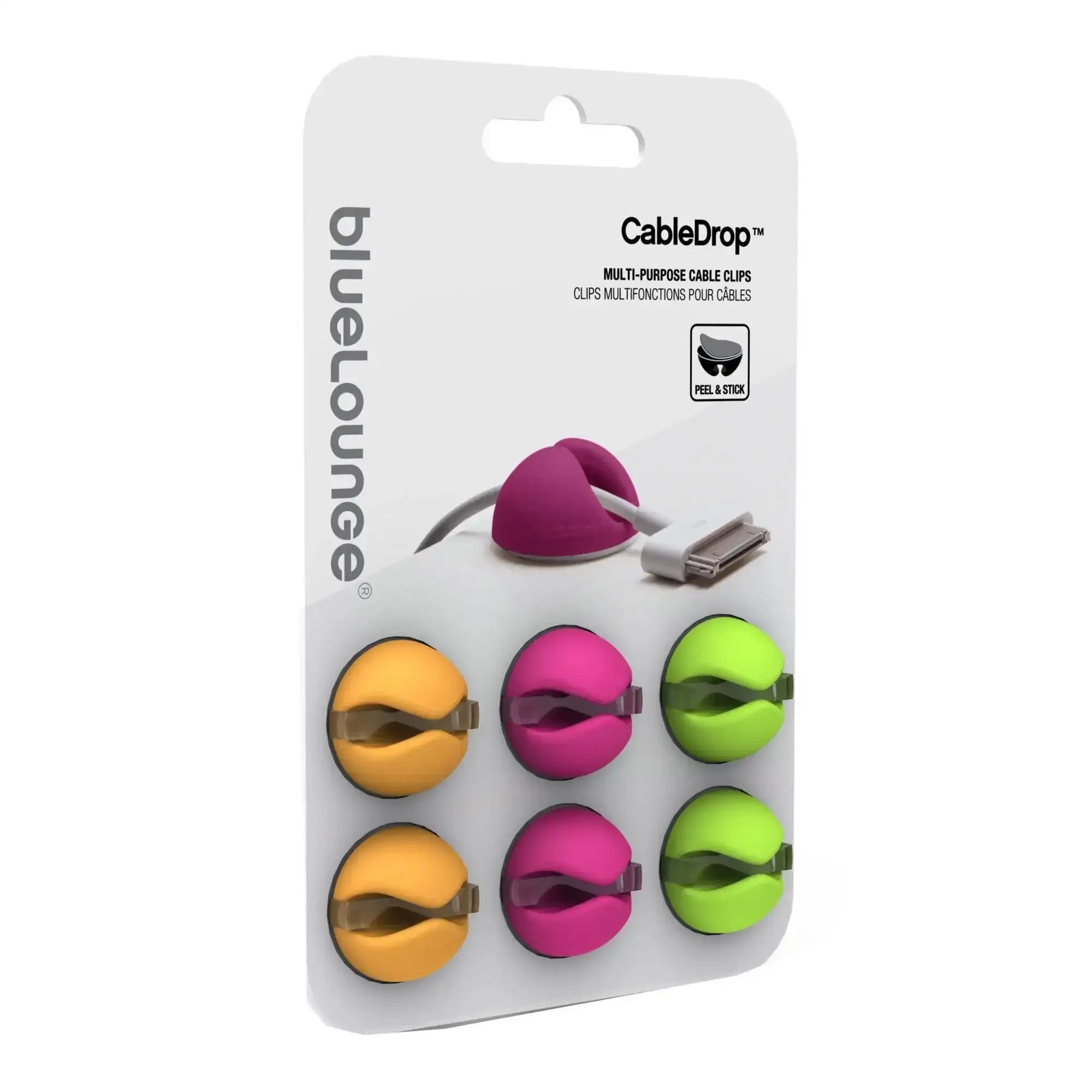 Uchwyt do kabli samoprzylepny - CableDrop - 6 szt.