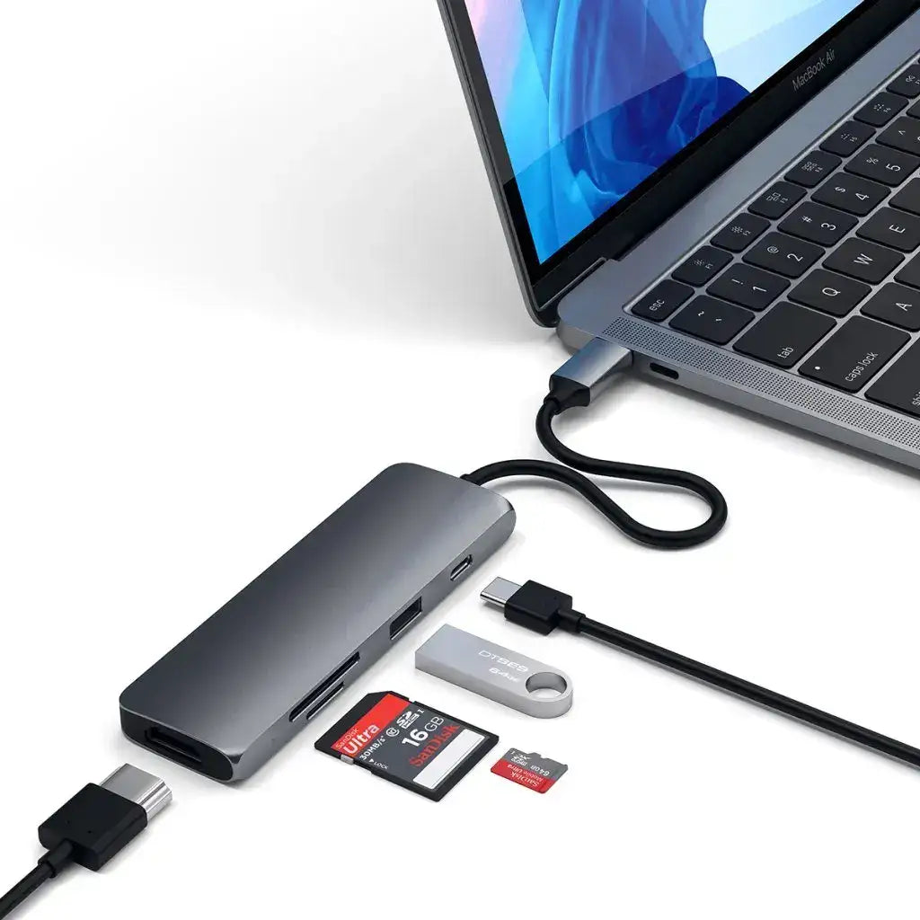 Satechi - USB-C Multiport Pro Adapter with Multiple Connectivity and 4K HDMI - Hub USB-C z HDMI