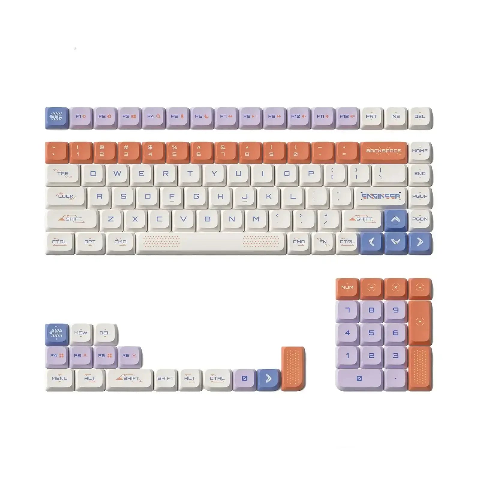 Zestaw keycapów do klawiatury mechanicznej, kolorowe nasadki klawiszy do personalizacji