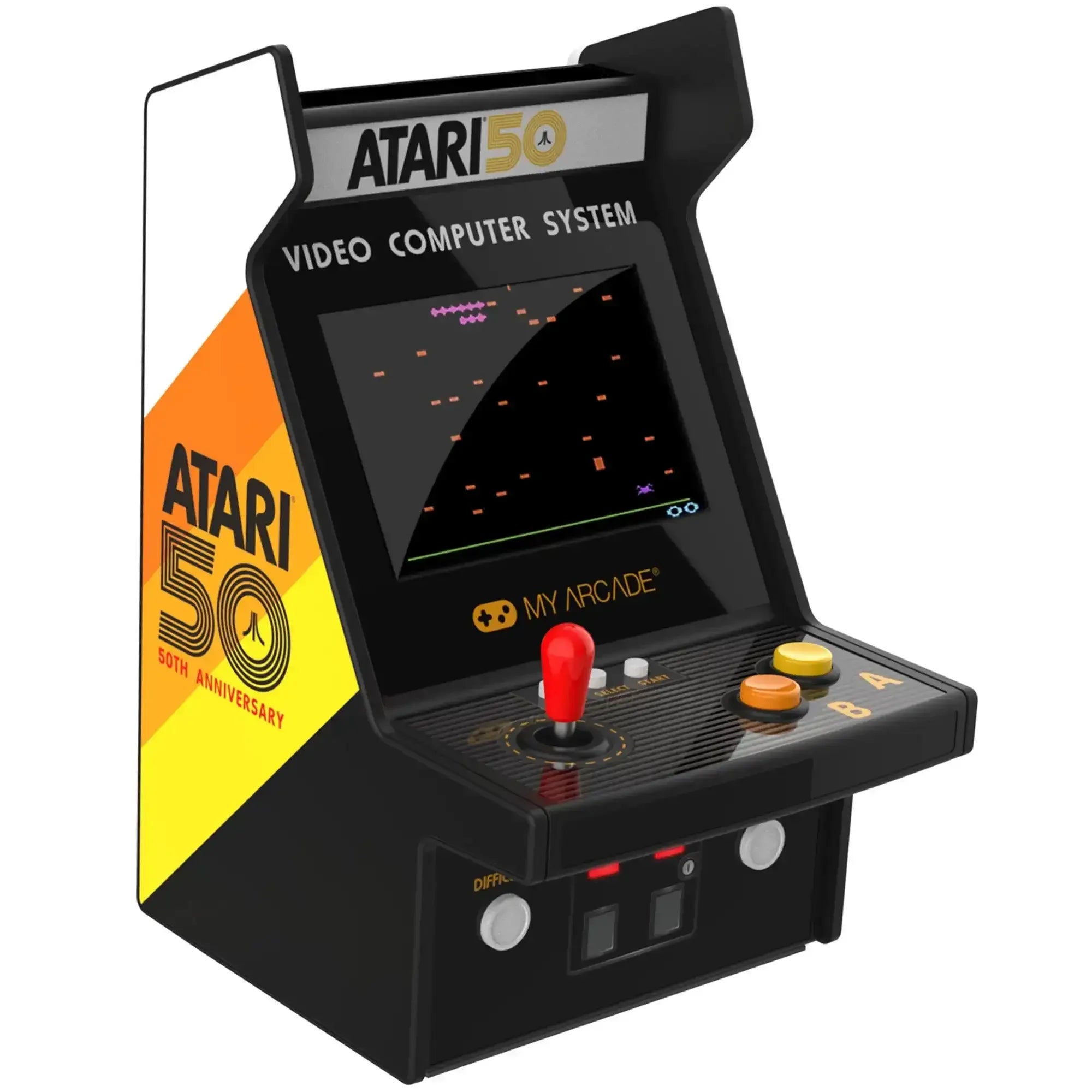 Miniaturowy automat arcade Atari 50, retro konsola do gier, joystick, kolorowy ekran