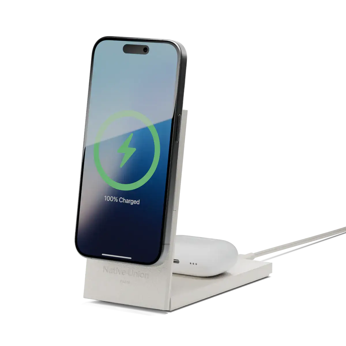 Native Union - Rise 2-in-1 Magnetic Wireless Charger - Magnetyczna Ładowarka Bezprzewodowa