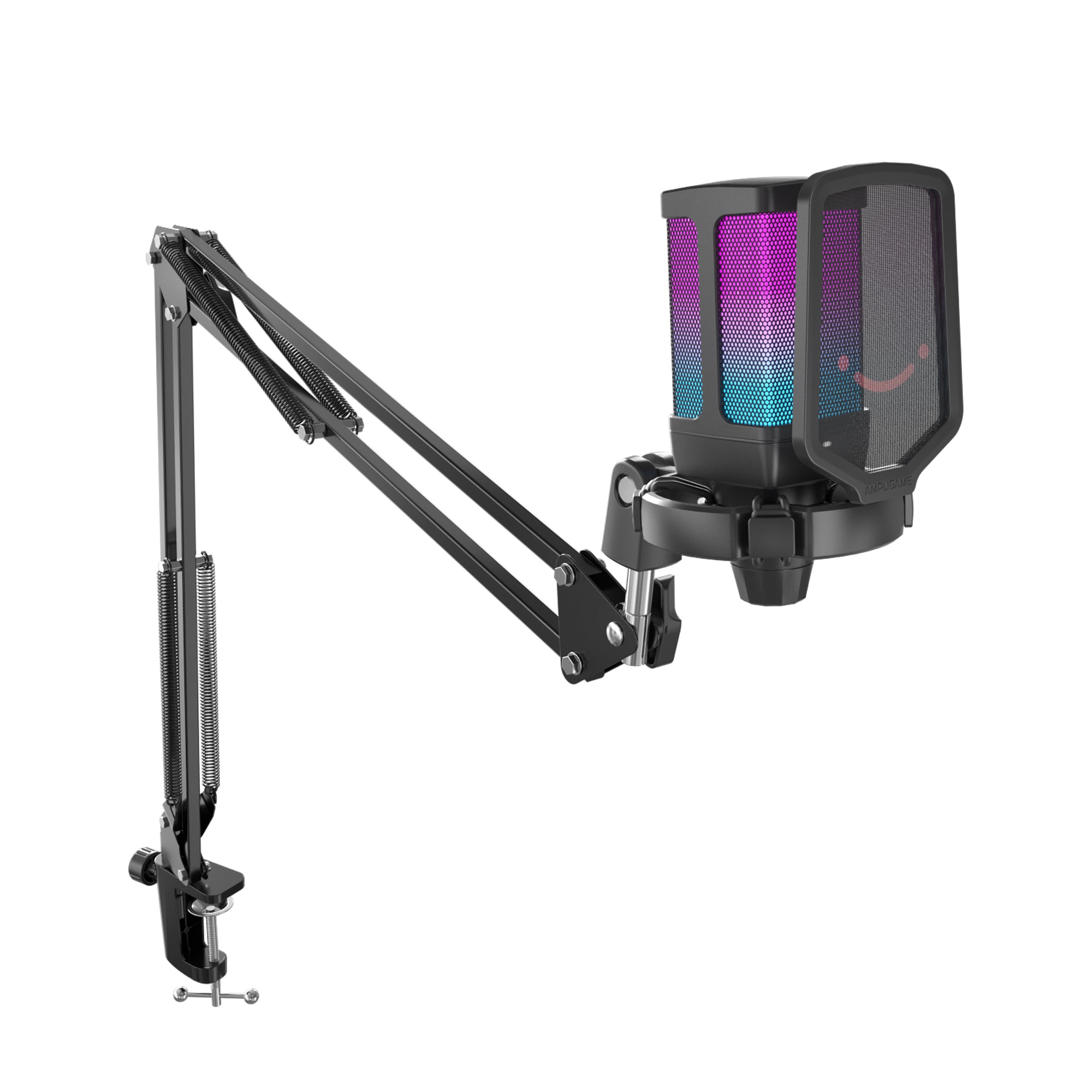 Fifine - AmpliGame - Q6T USB Condenser Microphone with RGB - Mikrofon Pojemnościowy Studyjny USB z Ramieniem