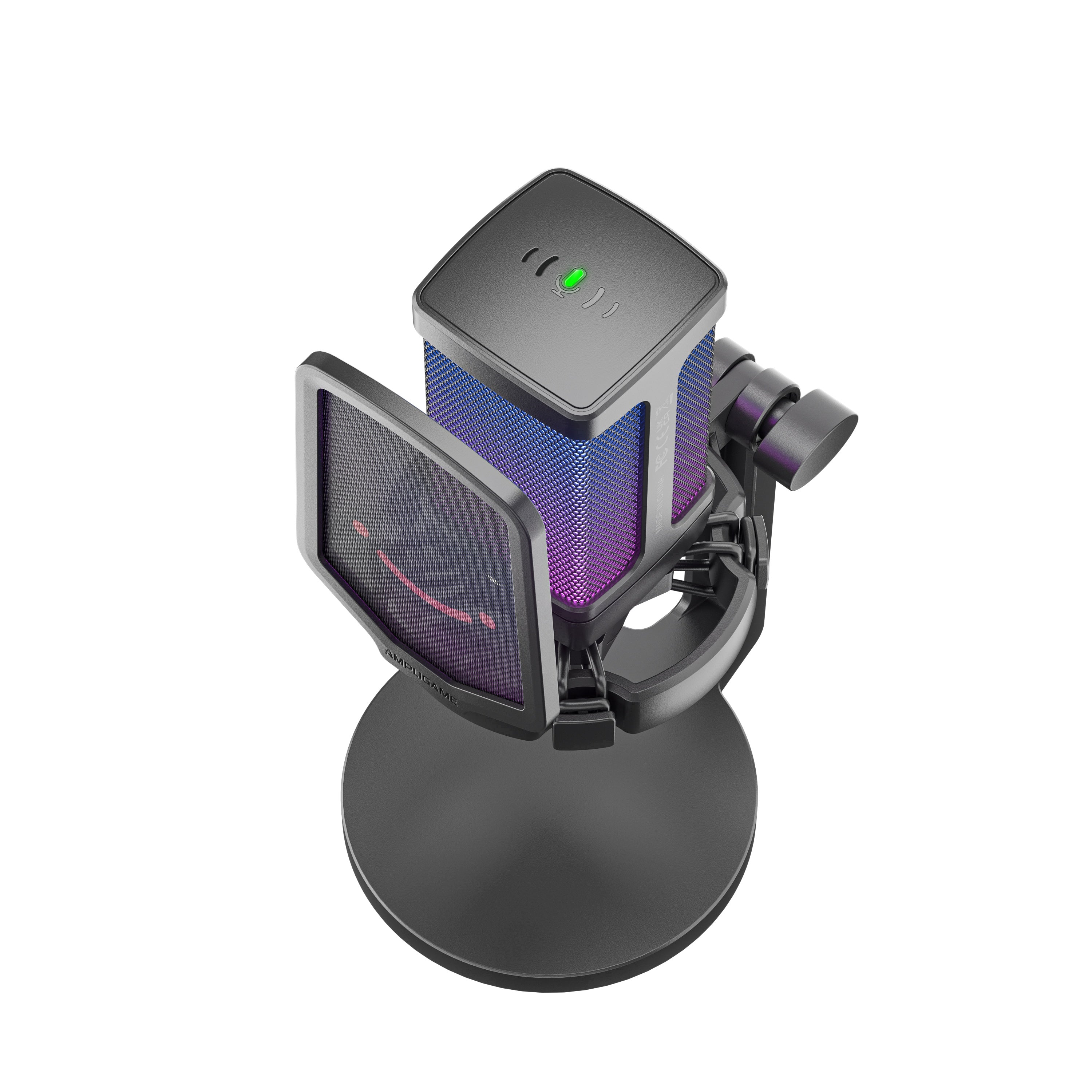 Fifine - AmpliGame - Q6 USB Condenser Microphone with RGB - Mikrofon Pojemnościowy Studyjny USB