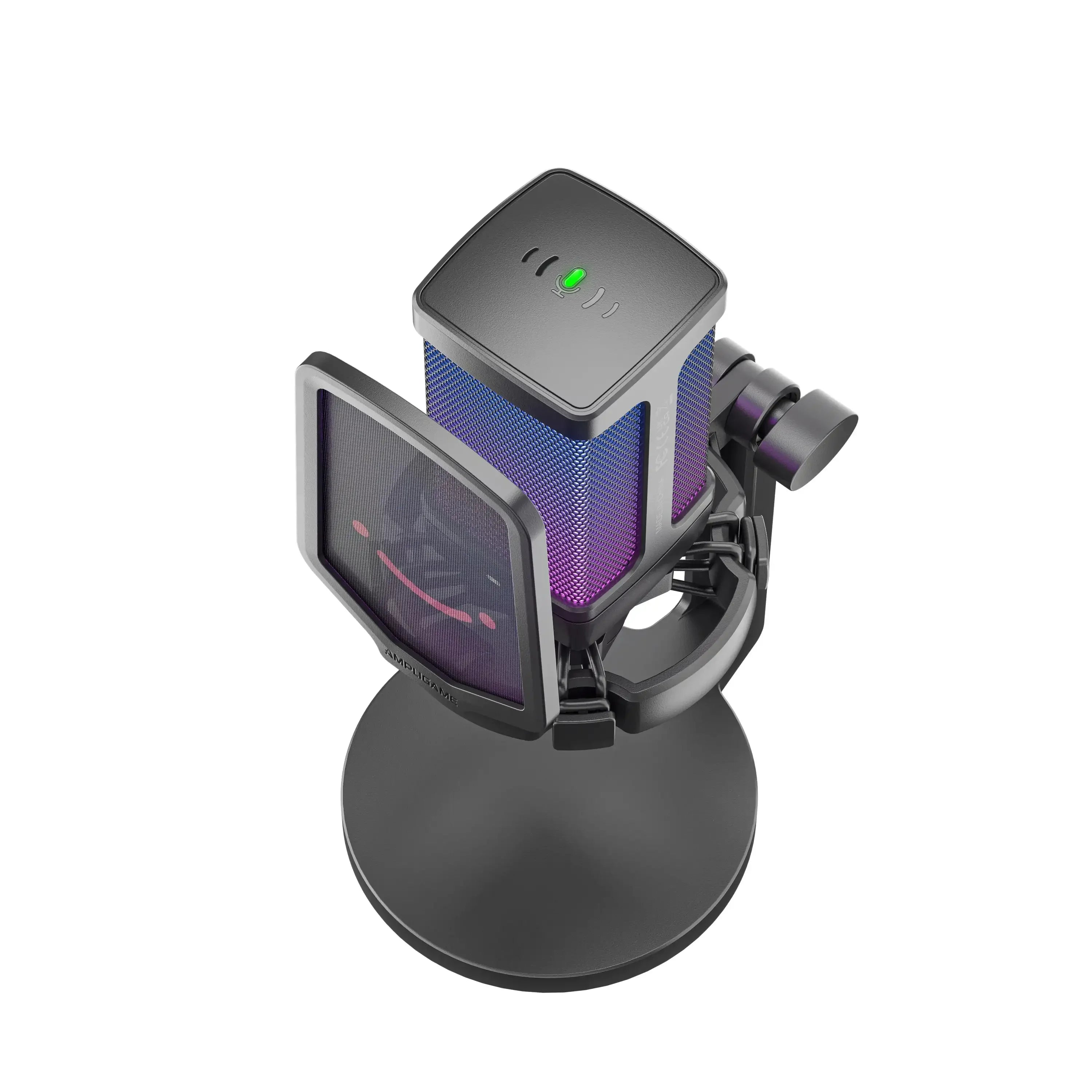 Fifine - AmpliGame - Q6 USB Condenser Microphone with RGB - Mikrofon Pojemnościowy Studyjny USB