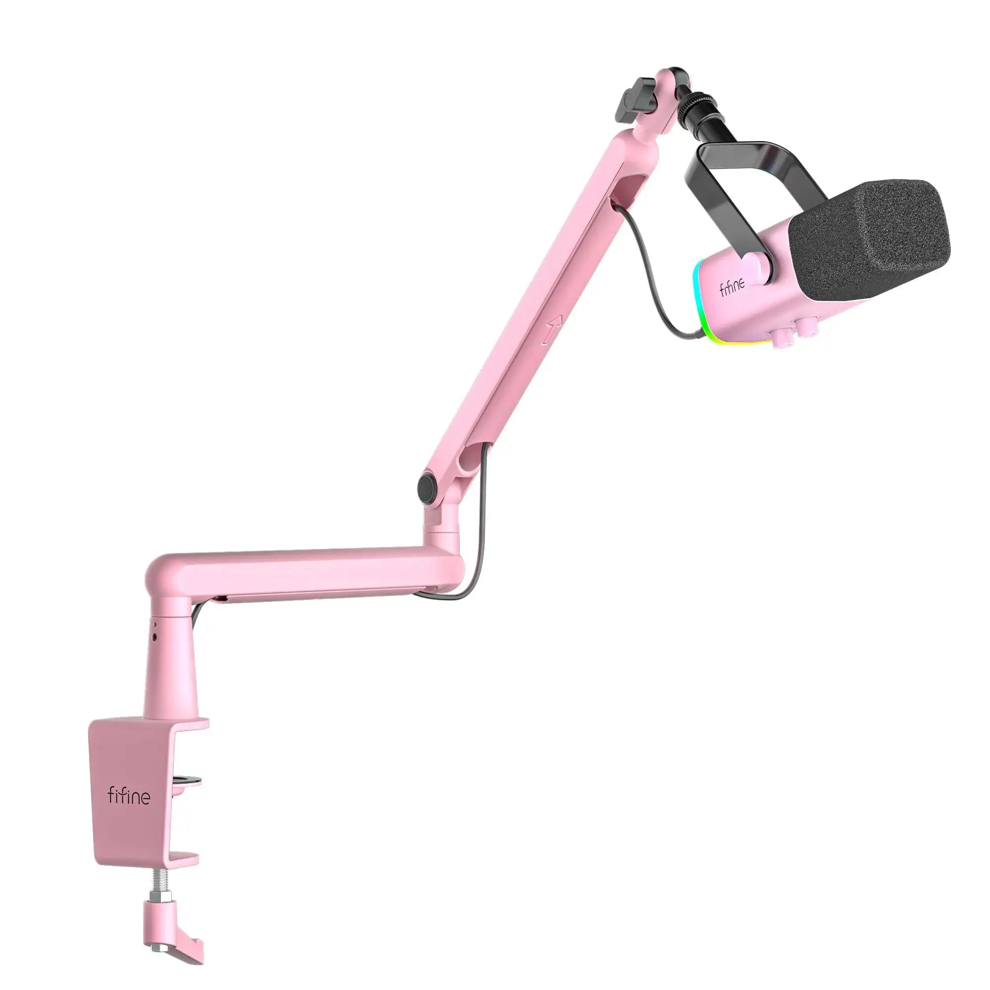 Fifine - AmpliGame - TAM8 Studio Dynamic Microphone With Boom Arm Stand - Studyjny Mikrofon Dynamiczny XLR/USB z Pantografem