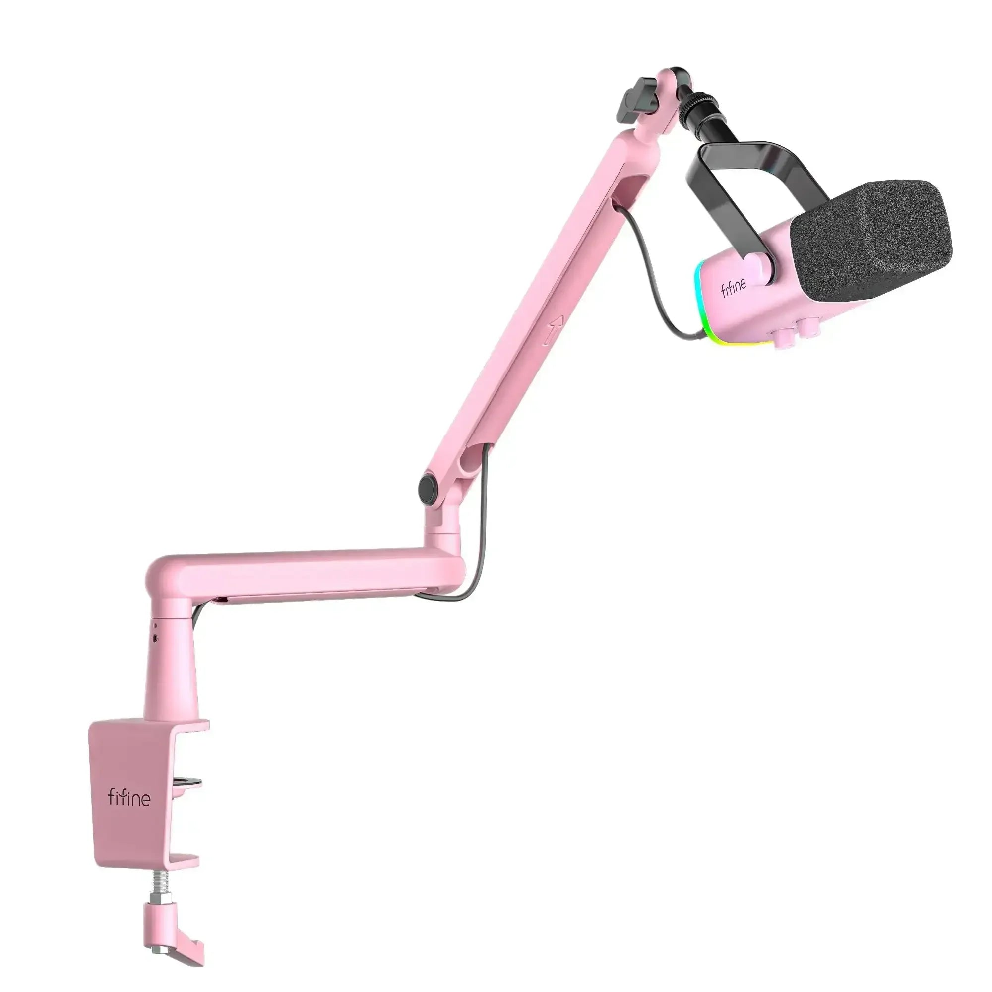 Fifine - AmpliGame - TAM8 Studio Dynamic Microphone With Boom Arm Stand - Studyjny Mikrofon Dynamiczny XLR/USB z Pantografem