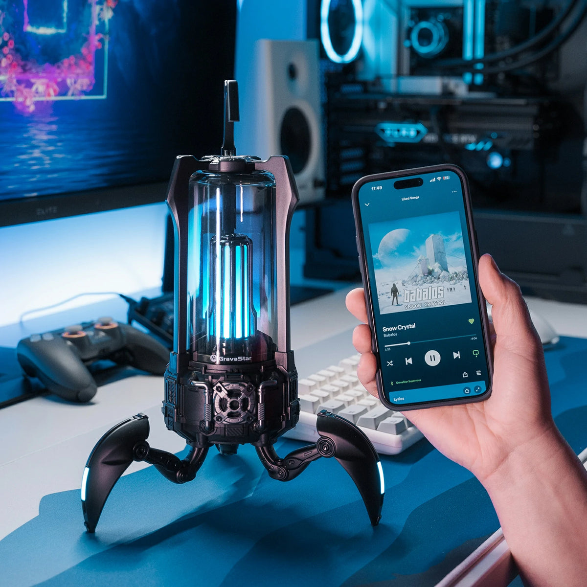 GravaStar - Supernova Matt Black Wireless Bluetooth Speaker - Bezprzewodowy Głośnik Bluetooth