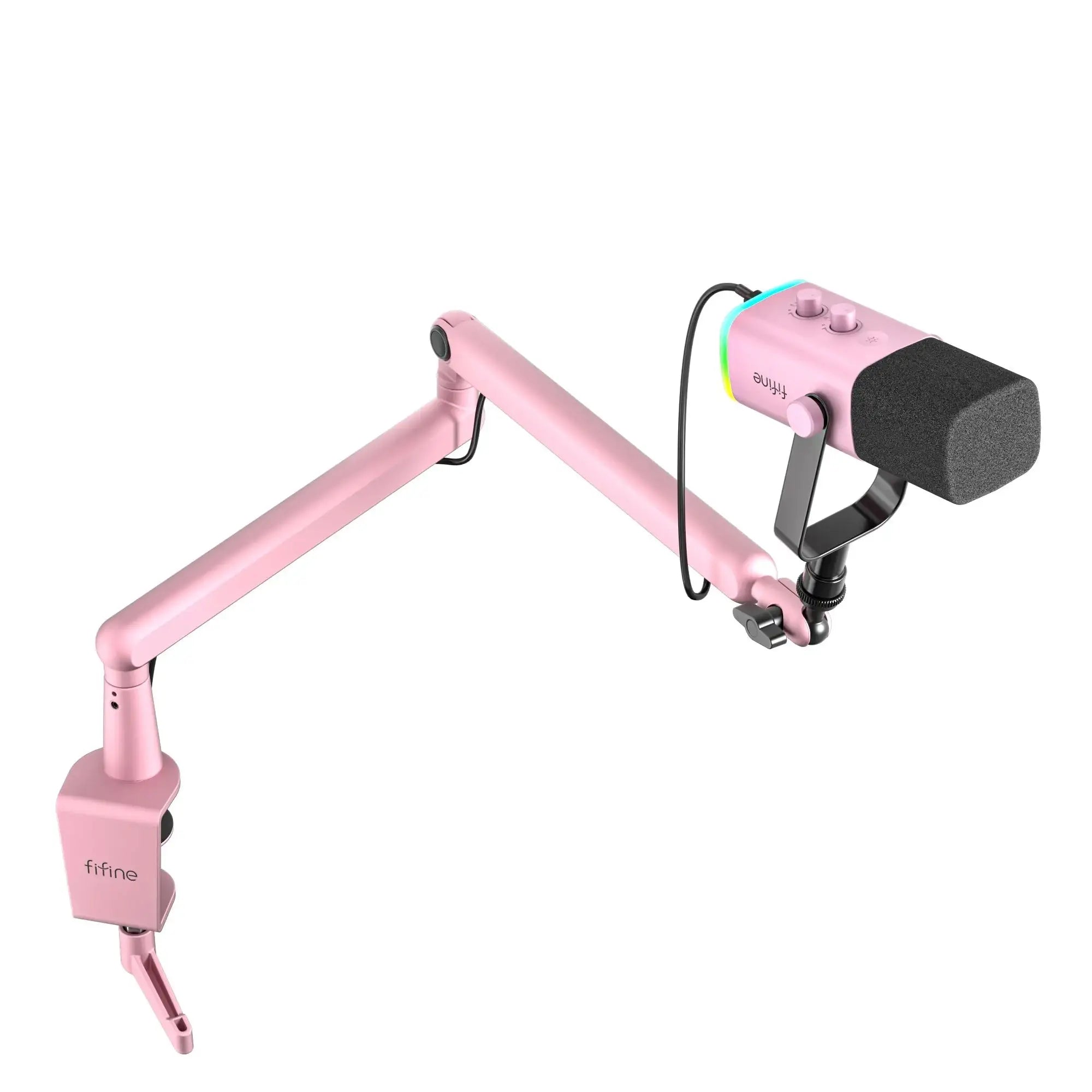 Fifine - AmpliGame - TAM8 Studio Dynamic Microphone With Boom Arm Stand - Studyjny Mikrofon Dynamiczny XLR/USB z Pantografem