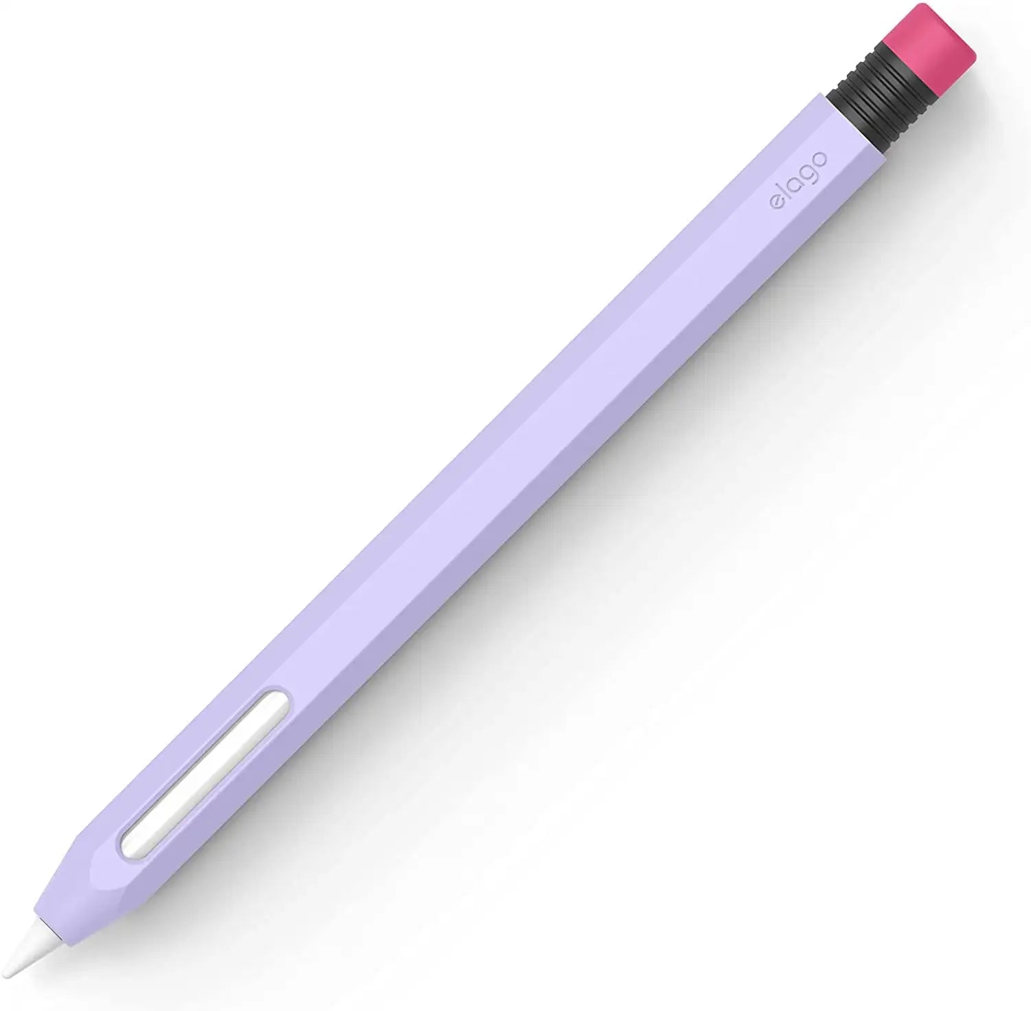 Fioletowe etui elago na Apple Pencil z różową końcówką, minimalistyczny design
