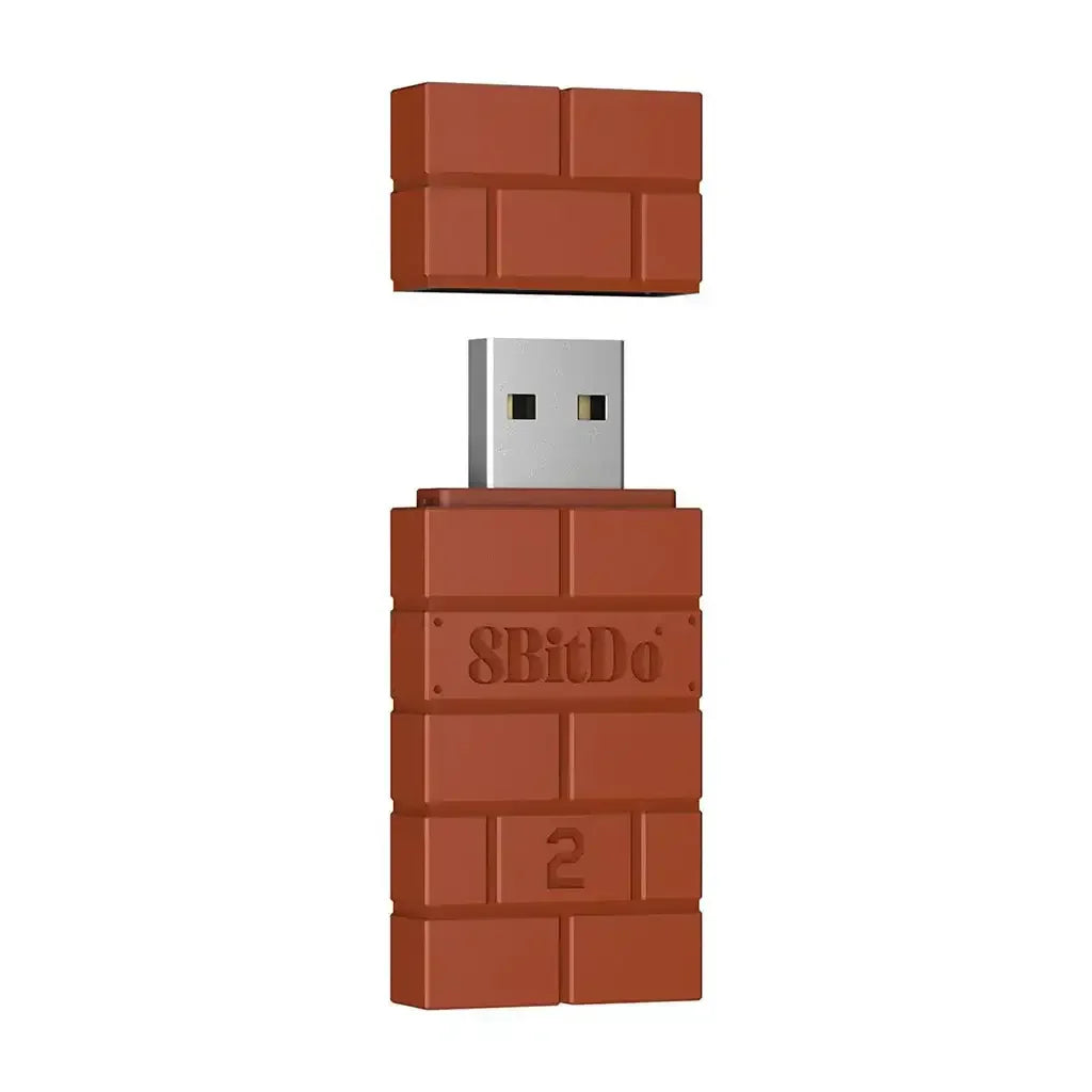 Adapter USB 8BitDo w kształcie cegły, akcesorium do klawiatur i biura, brązowy kolor
