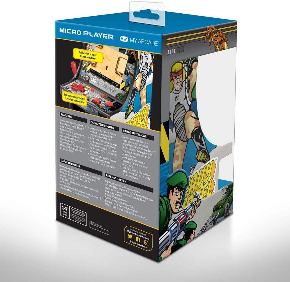 My Arcade - Heavy Barrel Micro Player DGUNL-3205 - Kolekcjonerska Konsola do Gier Retro