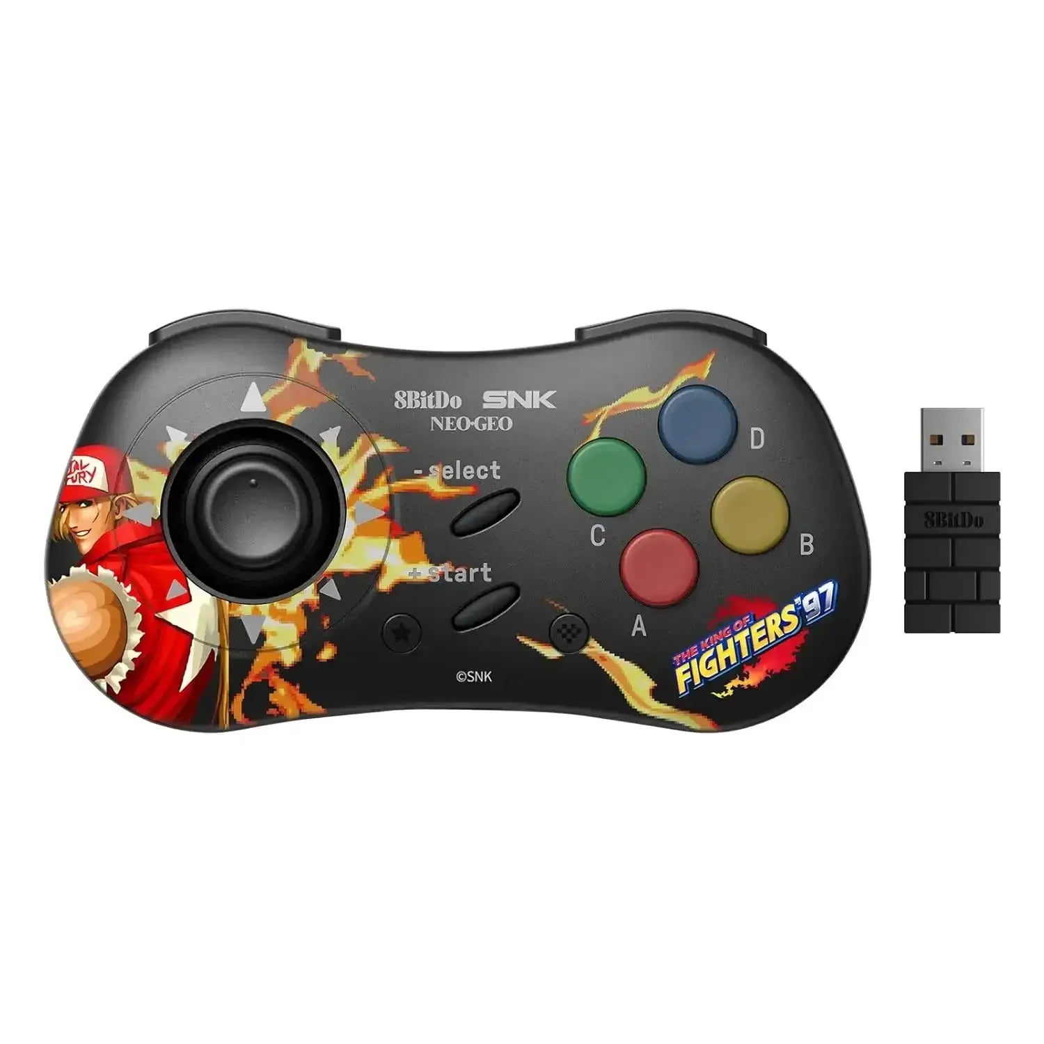 Bezprzewodowy gamepad 8BitDo SNK Neo Geo z motywem The King of Fighters '97 i adapterem USB