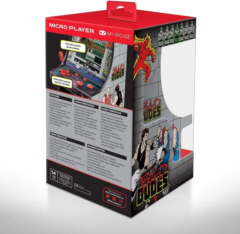 My Arcade - Bad Dudes Micro Player DGUNL-3214 - Kolekcjonerska Konsola do Gier Retro