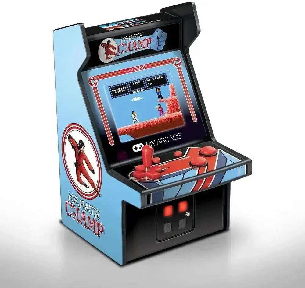 Mini konsola arcade Karate Champ z joystickiem i przyciskami, retro gra elektroniczna