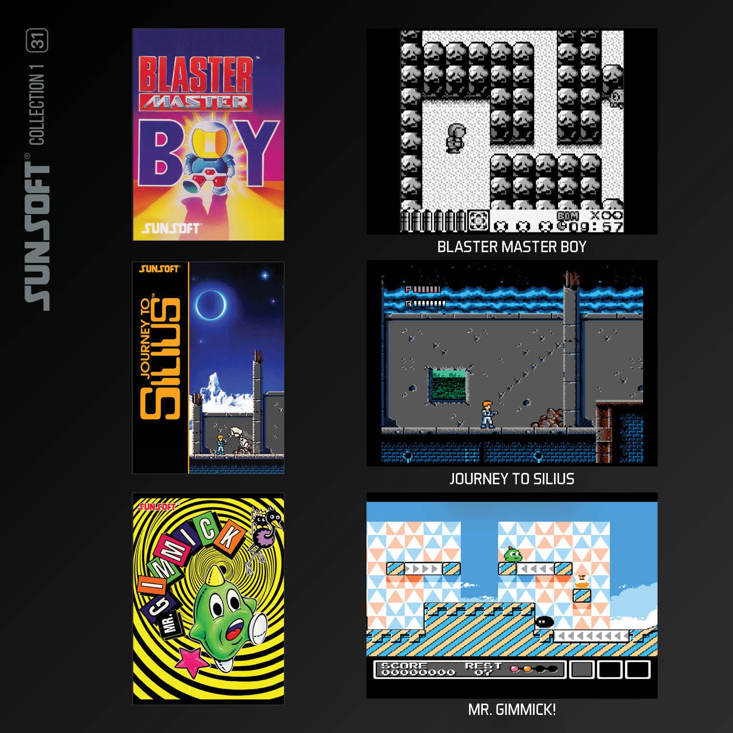 Evercade - Sunsoft Collection 1 - Zestaw Gier Retro