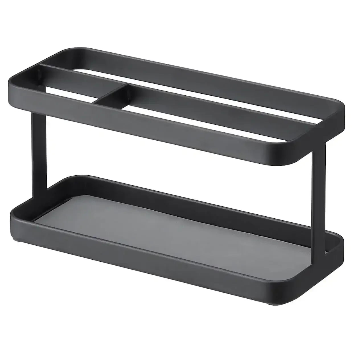 Czarny metalowy stojak na tablet i pilot, organizer biurkowy do home office