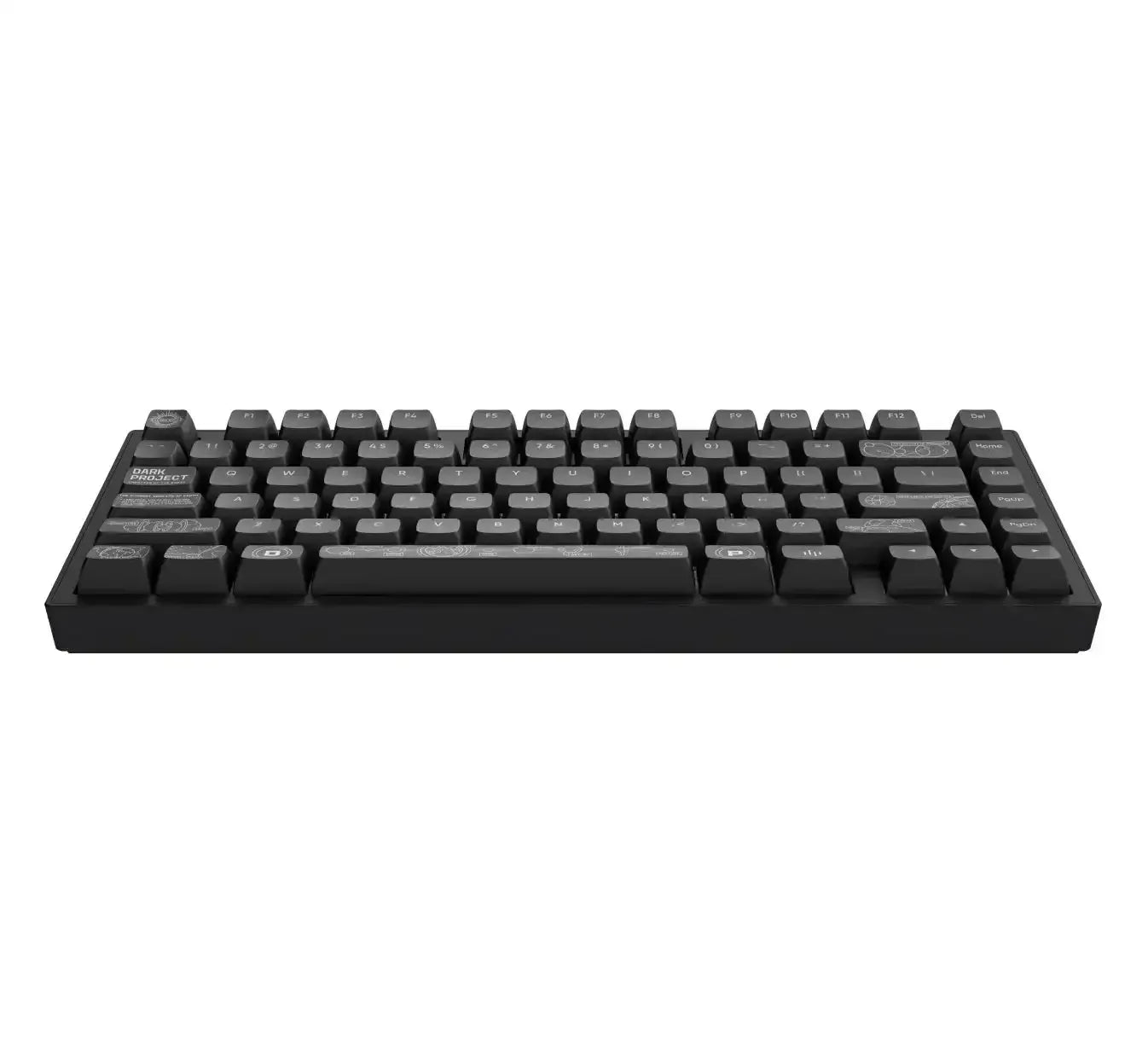 Czarna klawiatura mechaniczna, kompaktowa, idealna do biura i home office