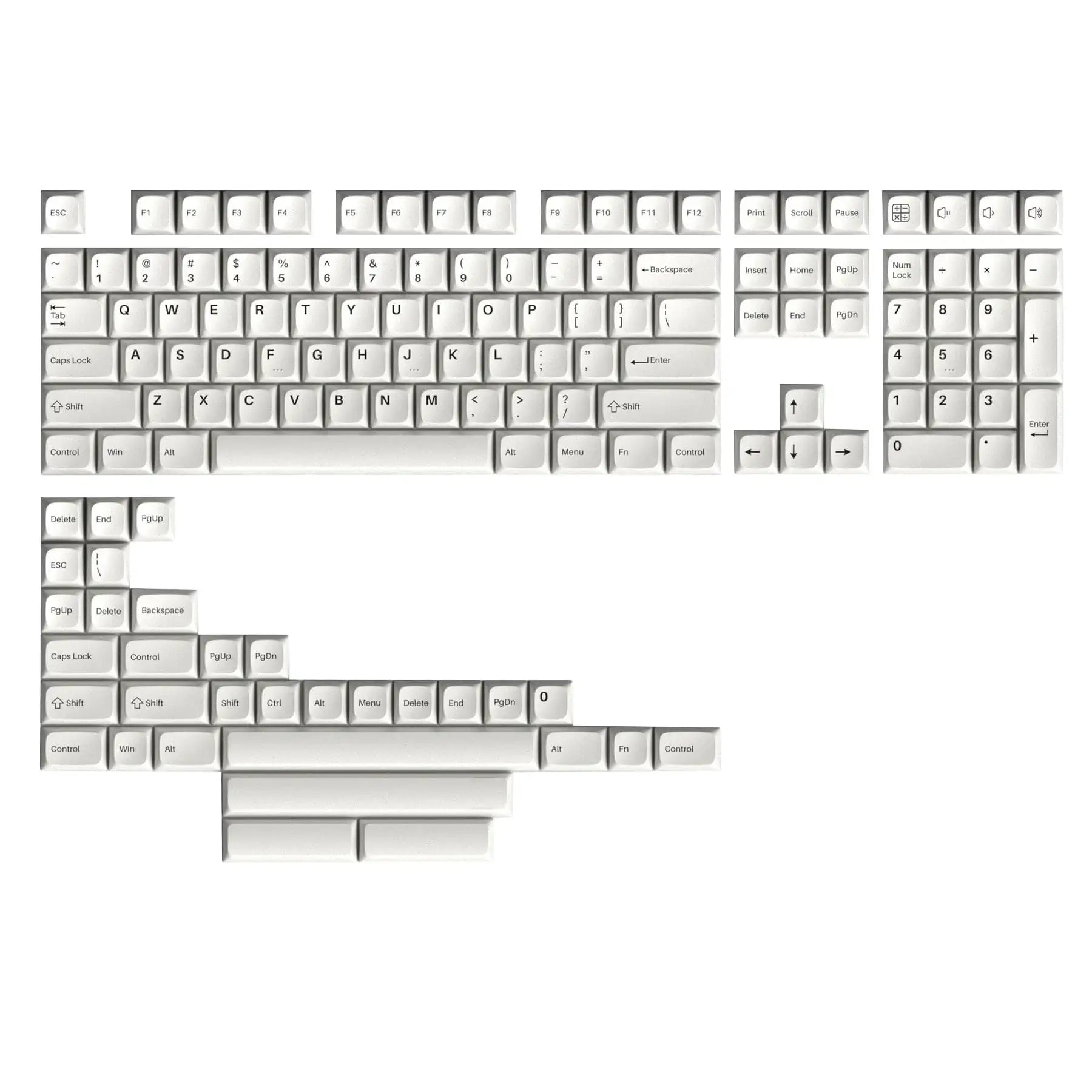 KeyTok - Ivory Symphony Dye-Sub KDA PBT Keycaps