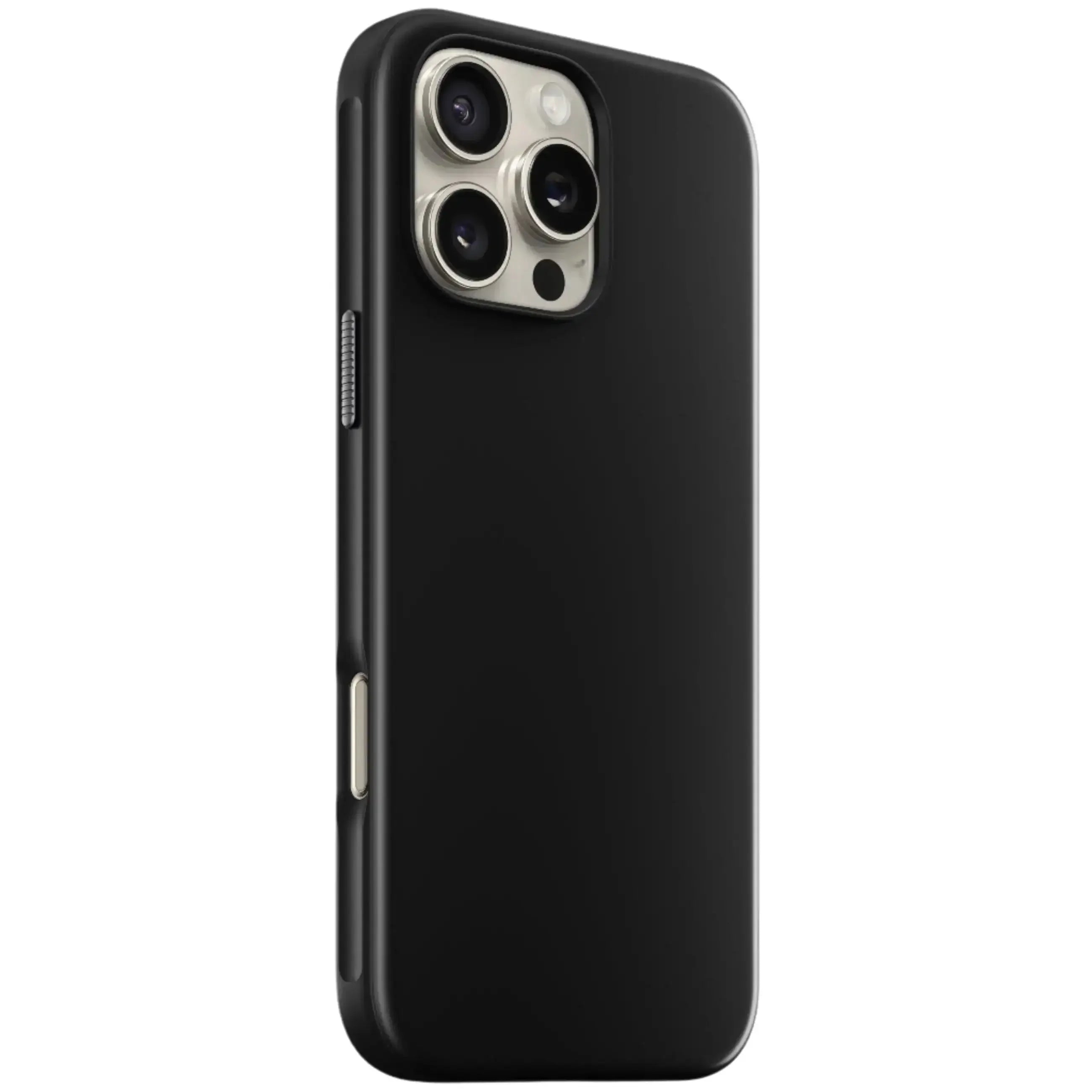Czarny case na iPhone z trzema aparatami, minimalistyczne etui ochronne