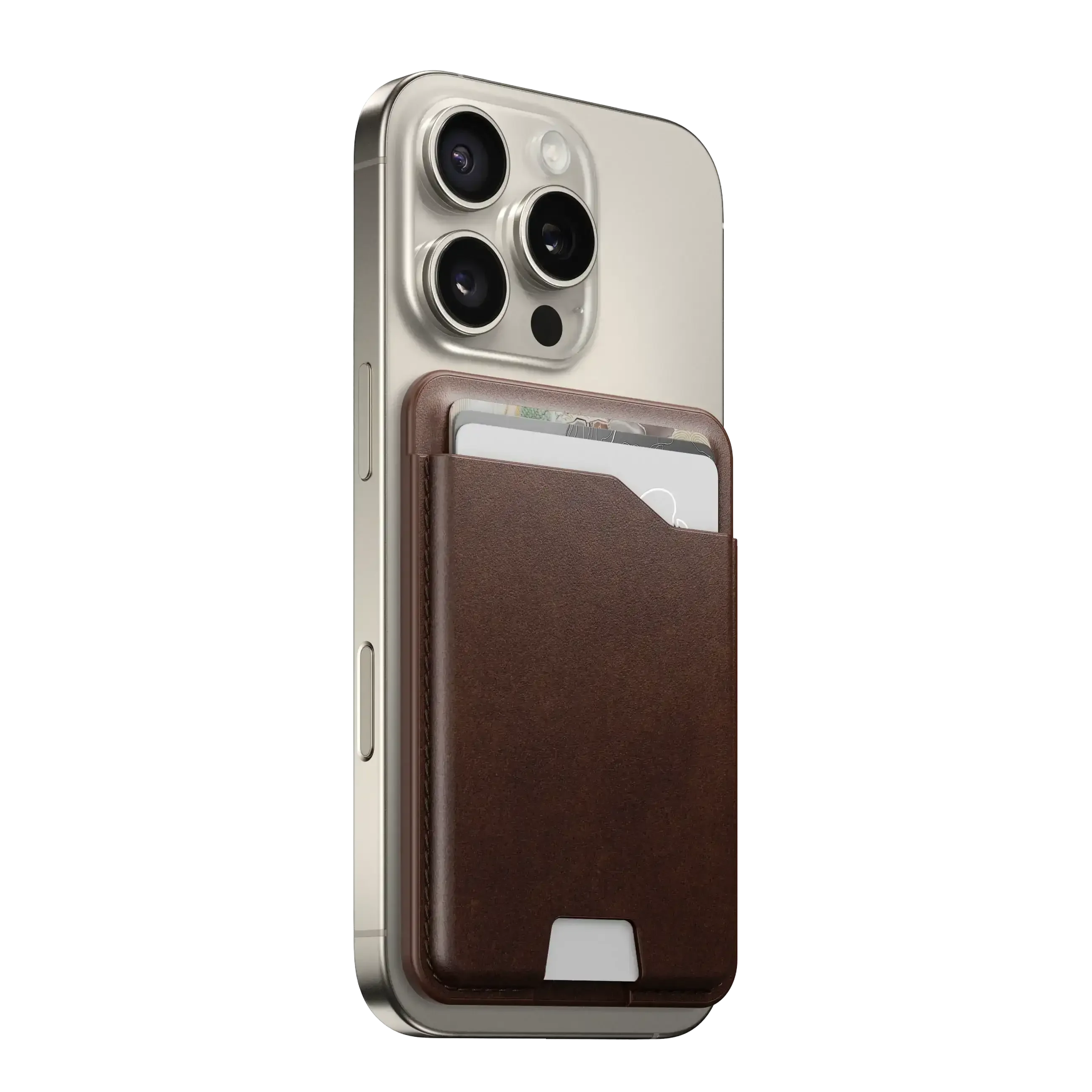 Nomad – Leather Mag Wallet Find My Tracking - Skórzany Portfel na Karty z MagSafe