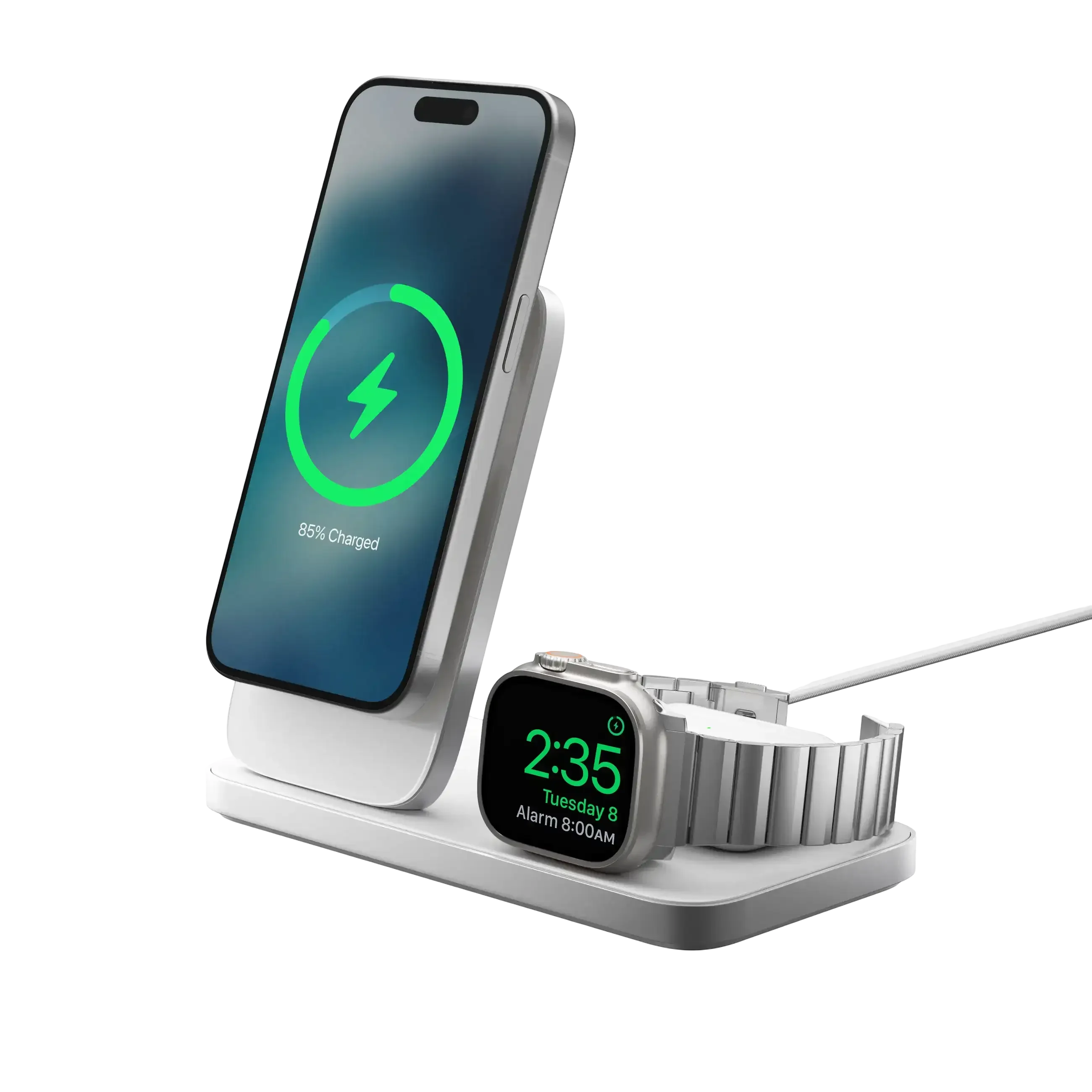 Nomad – Stand One Max 4th Gen 3-in-1 MagSafe Charger - Ładowarka do iPhona, Apple Watch i AirPods