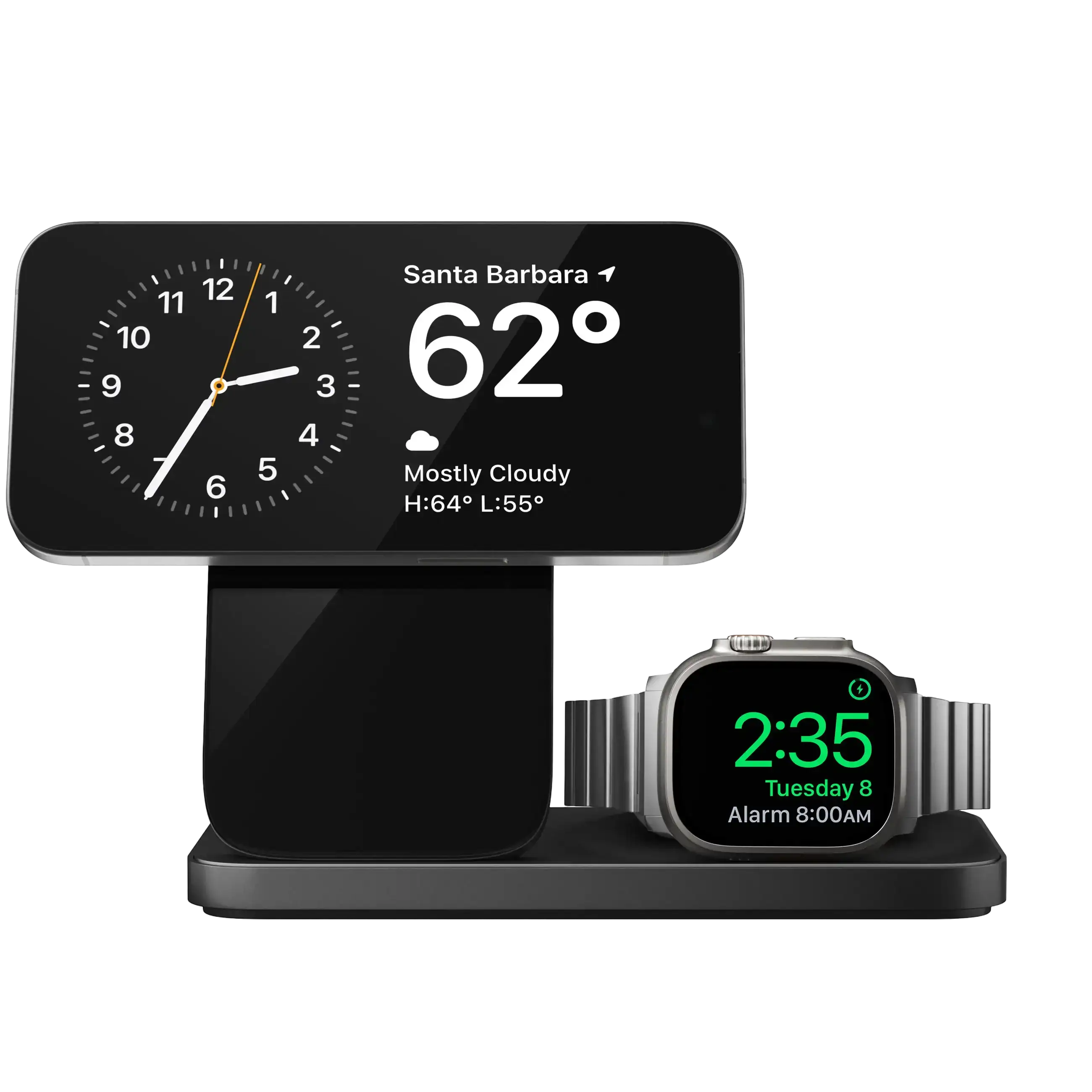 Nomad – Stand One Max 4th Gen 3-in-1 MagSafe Charger - Ładowarka do iPhona, Apple Watch i AirPods