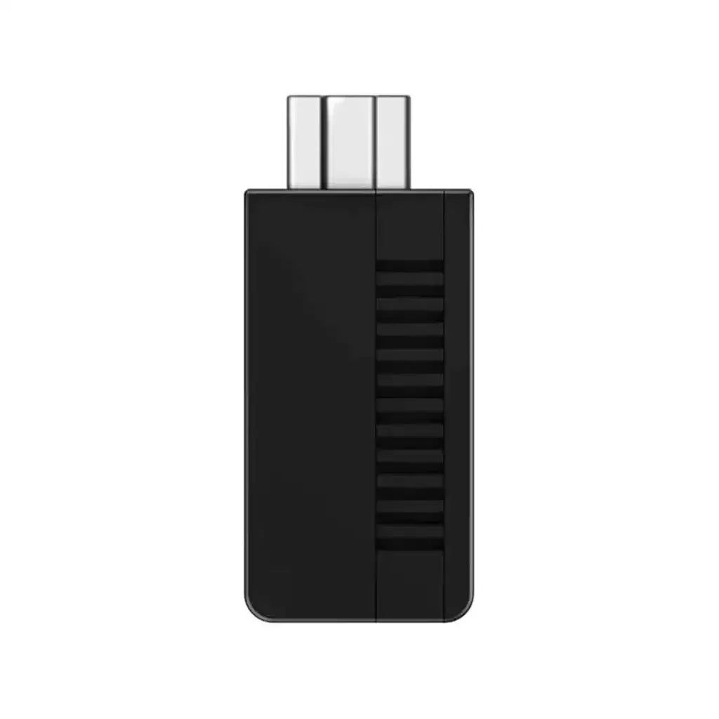 Adapter bezprzewodowy retro receiver, czarny, do NES SNES Mini na białym tle