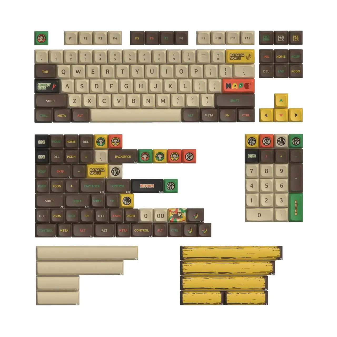 KeyTok - Happy Ape KDA Dye-Sub PBT Keycaps