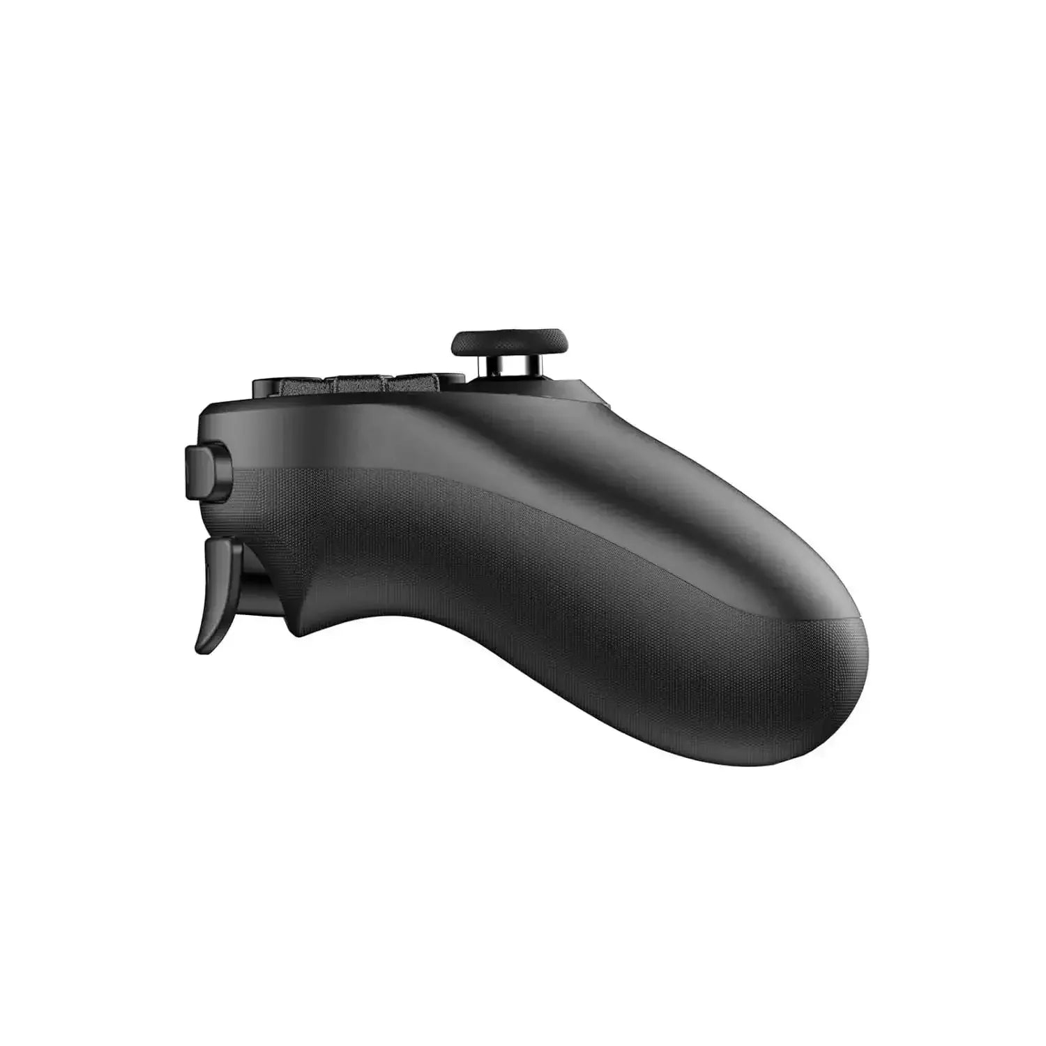 Czarny kontroler przewodowy do Xbox z wyprofilowanym uchwytem, widok z boku