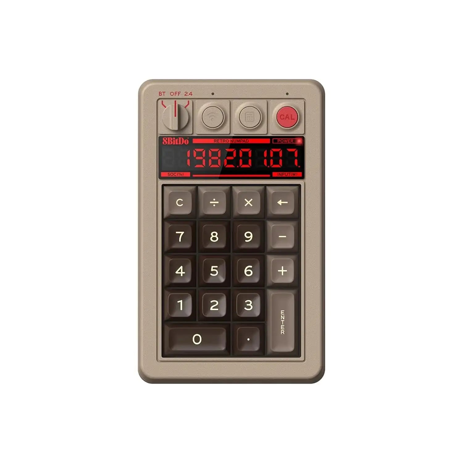 8BitDo - Retro 18 Mechanical Numpad - Klawiatura Numeryczna Bezprzewodowa Retro z Kalkulatorem