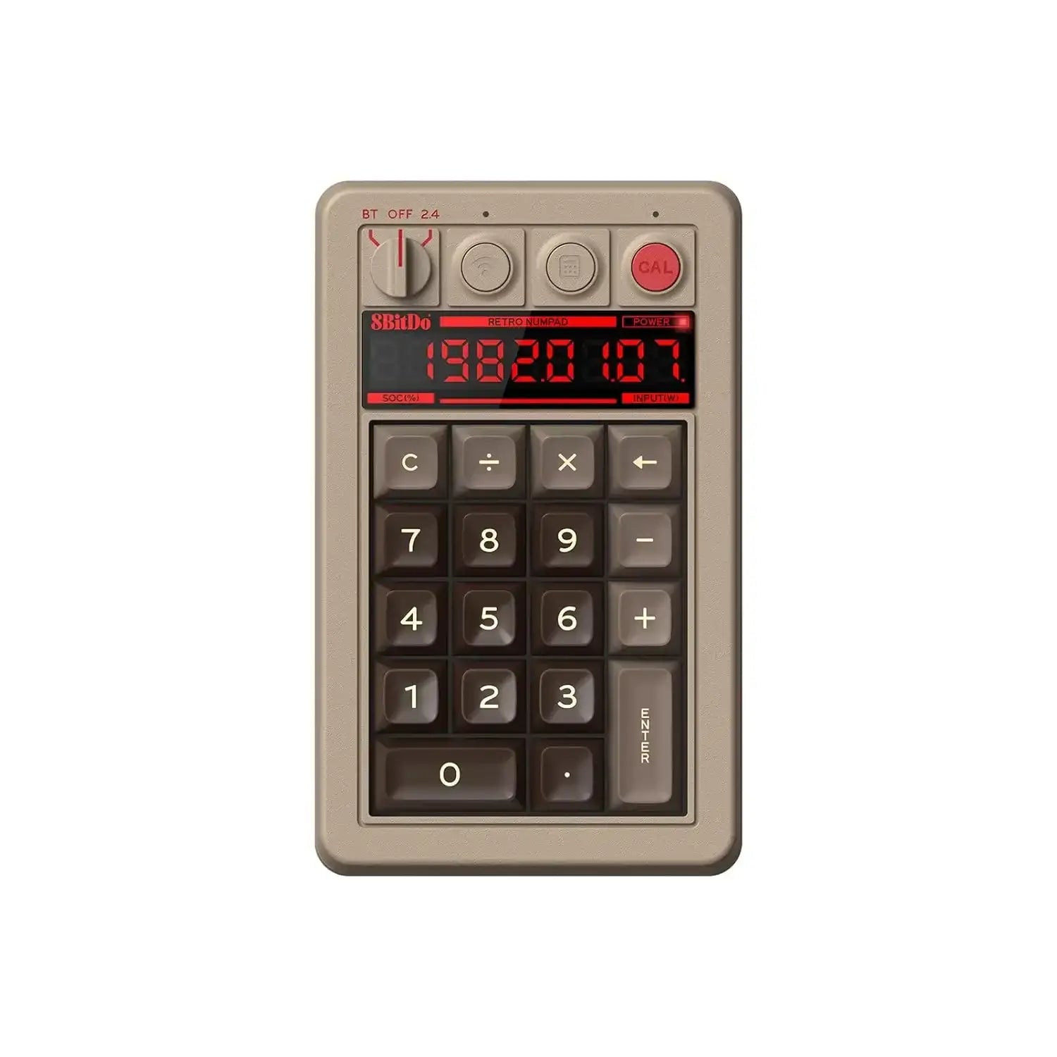 8BitDo - Retro 18 Mechanical Numpad - Klawiatura Numeryczna Bezprzewodowa Retro z Kalkulatorem