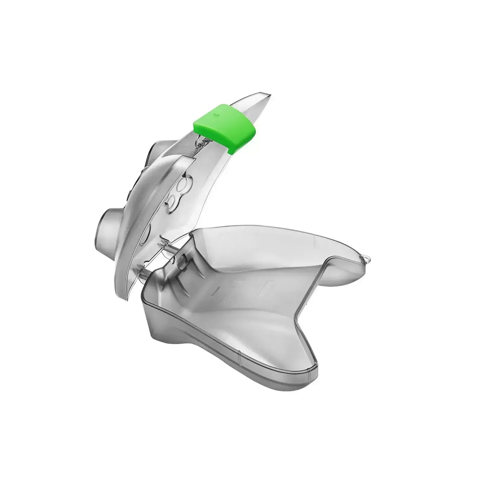 Przezroczysta forma do odlewania keycapów z zielonym zamknięciem, akcesorium do klawiatur mechanicznych.
